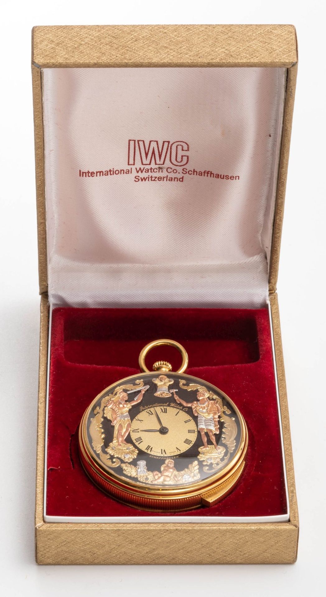 Goldene IWC-Automatentaschenuhr "à Deux Jacquemarts" - Bild 2 aus 2