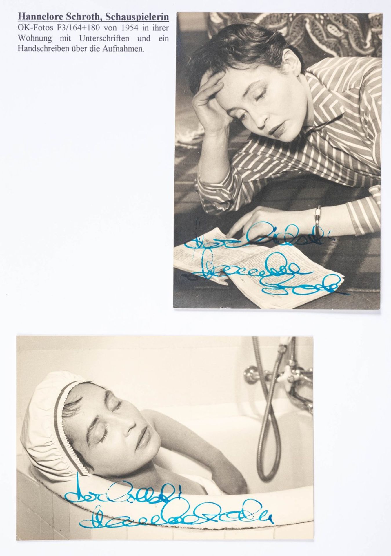 Sammlung von Autographen, Porträtaufnahmen, Briefen und Postkarten - Bild 12 aus 35