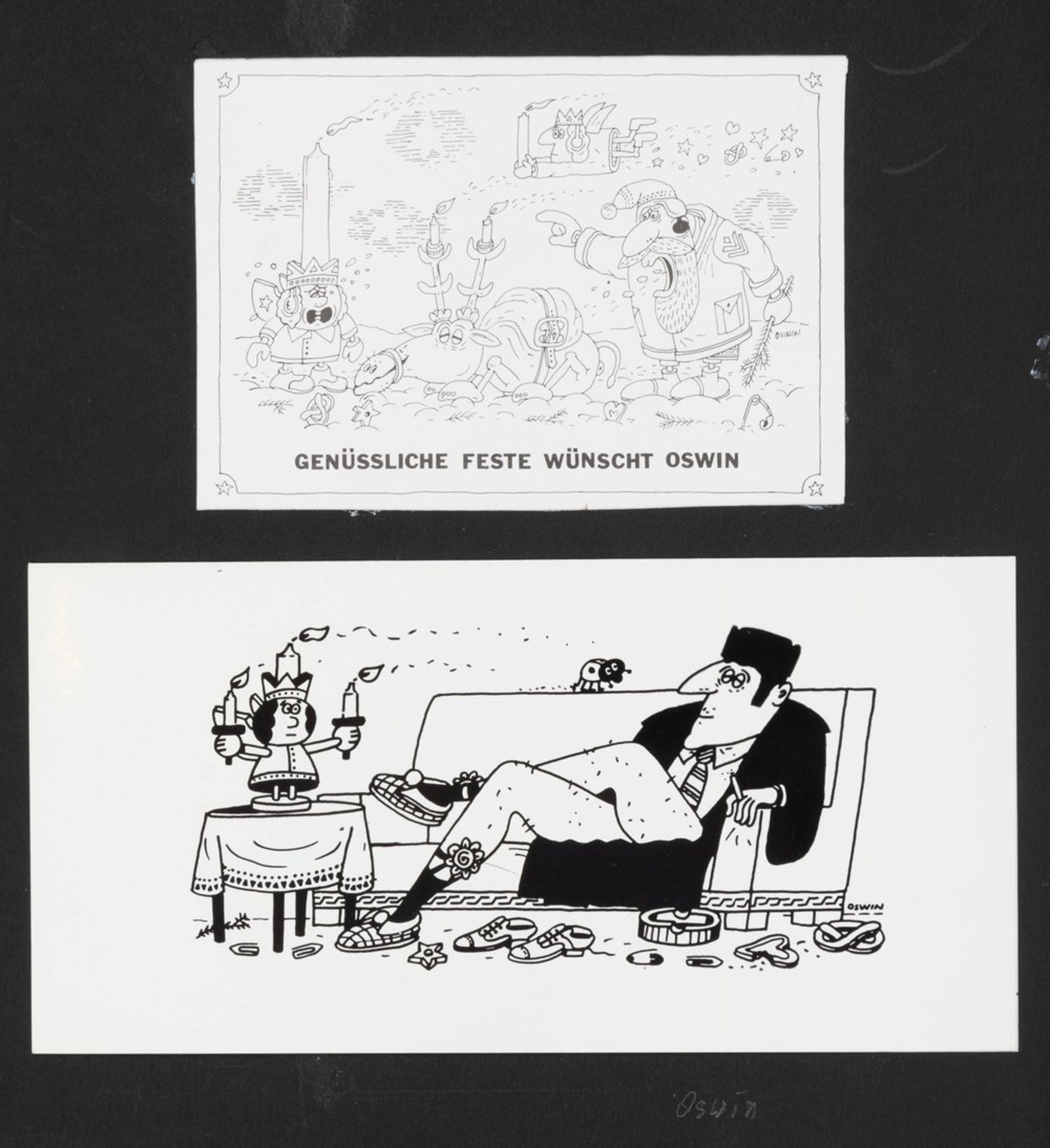 Oswin, d.i. Oswald Meichsner (Berlin 1921-1985) , Karikaturist - Image 6 of 8