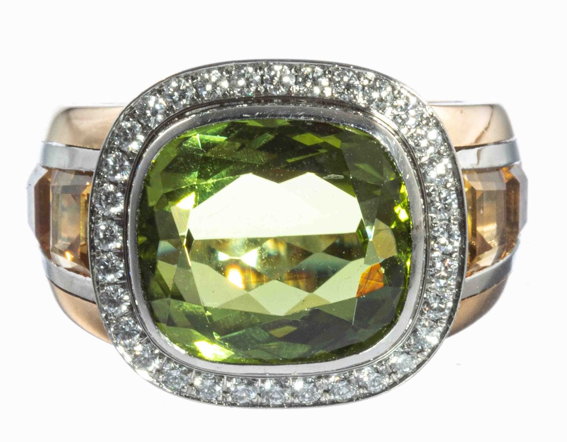 Peridot-Diamantring - Bild 2 aus 2