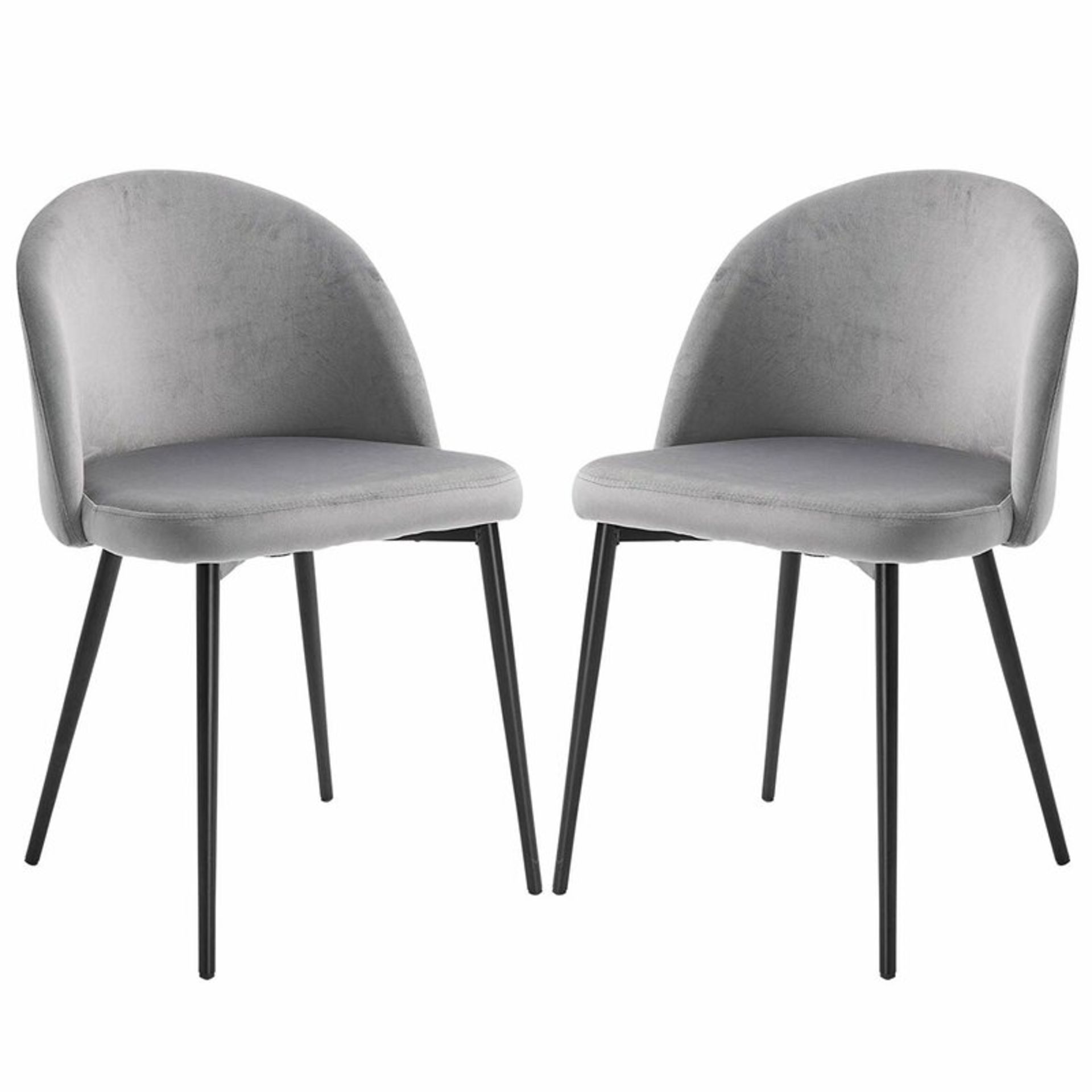 Ebern Design Grey Upholstered Dining Chair (Set of 2) - RRP £96.99