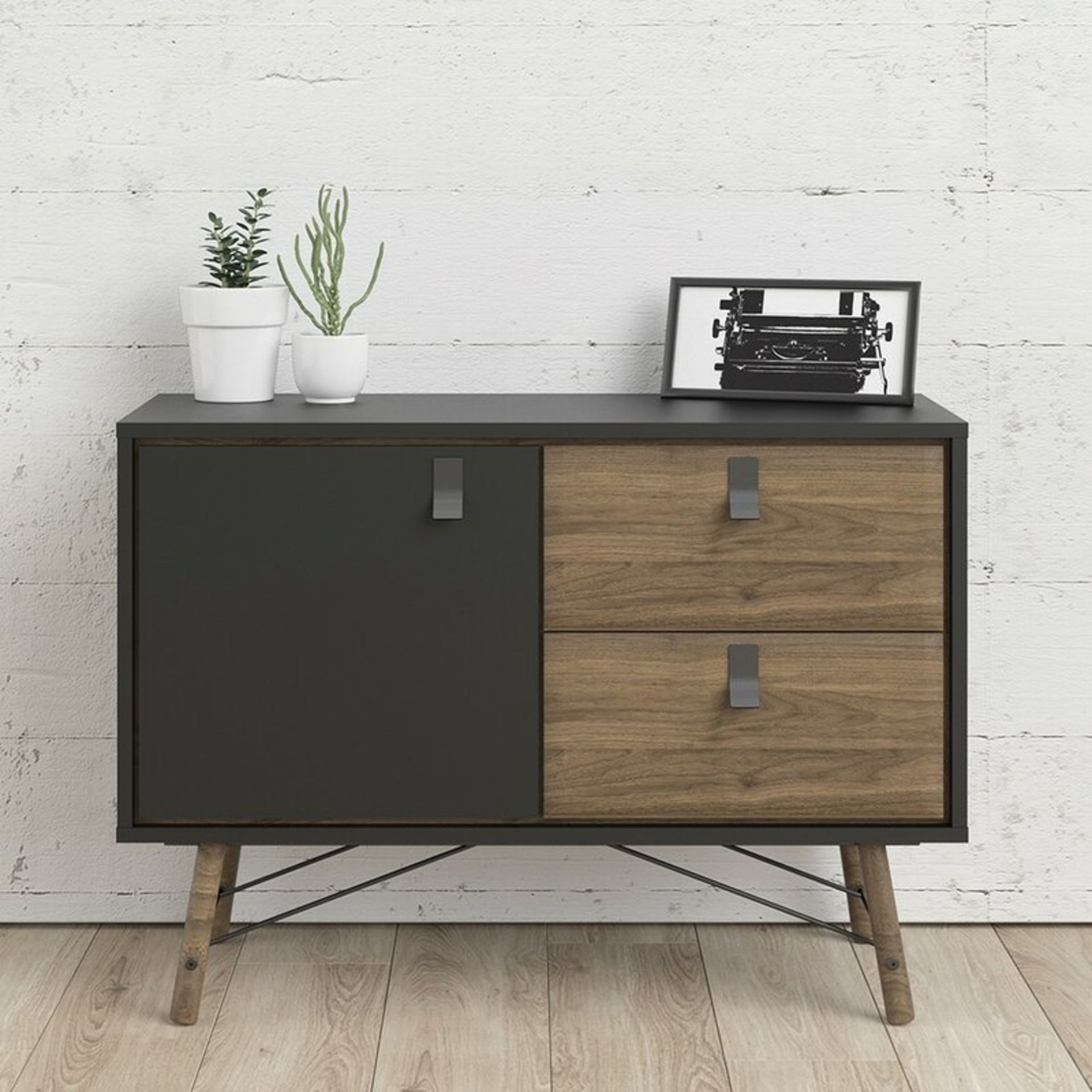 Rodger Sideboard Grey/Oak - RRP £245.99 - Image 2 of 2