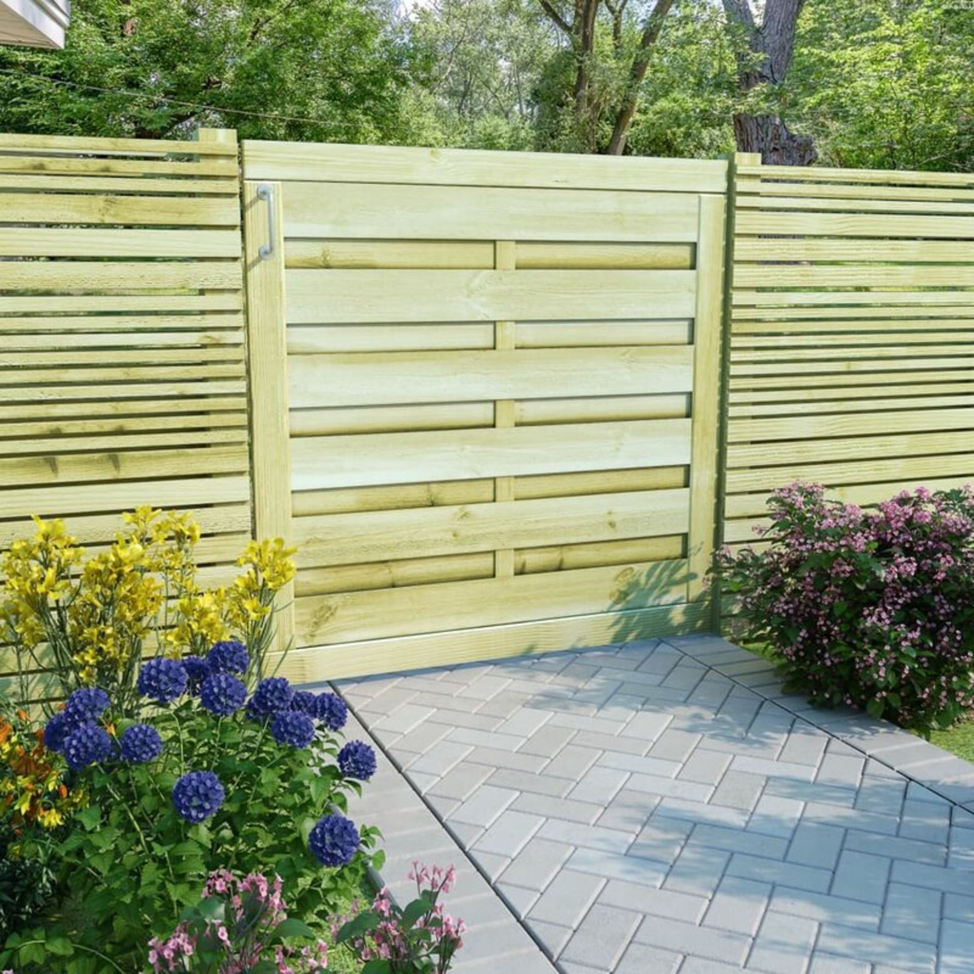 Loree Garden 3' x 3' (1m x 1m) Wood Gate - £69.99 - Image 2 of 3