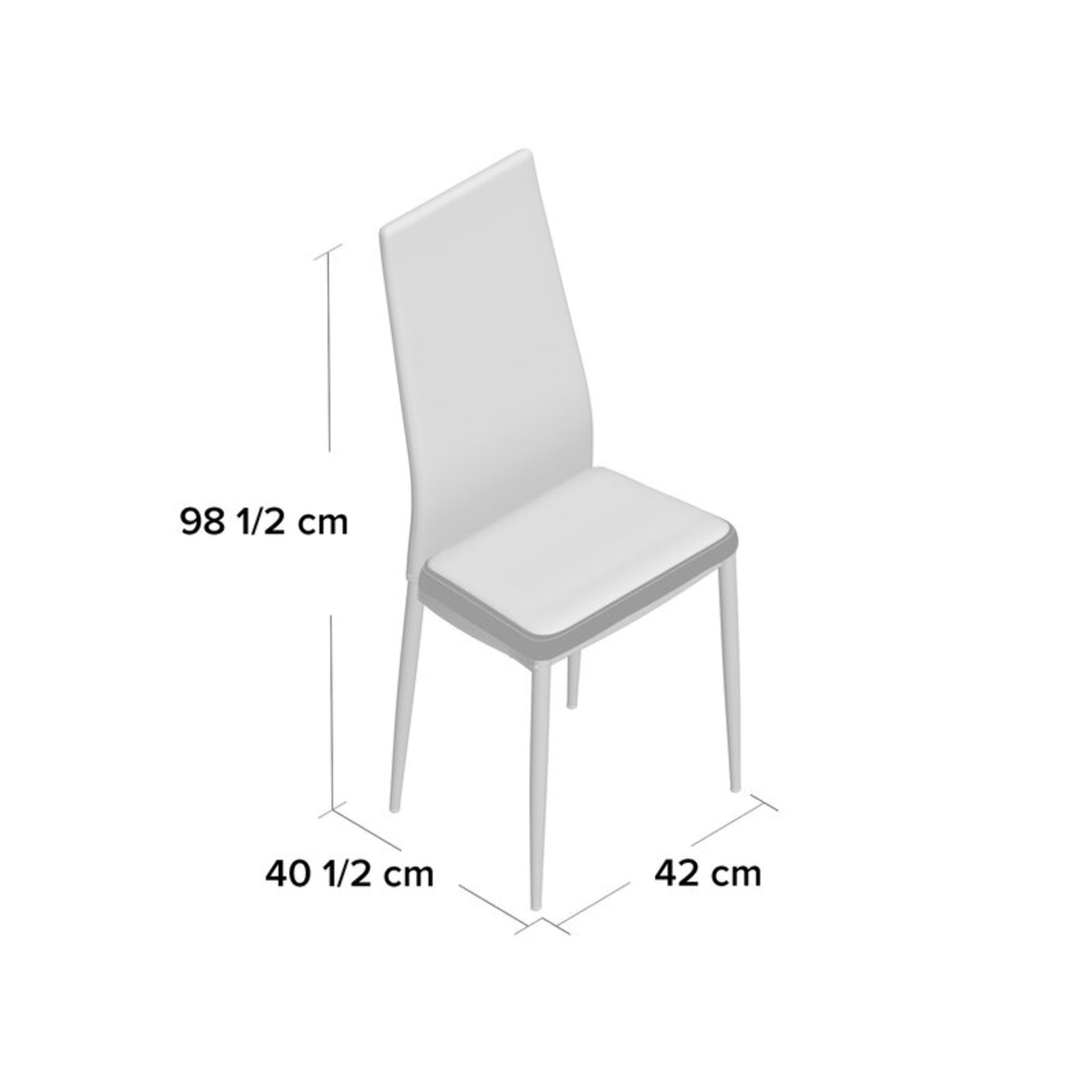 Martha Upholstered Dining Chair White (Set of 4) - RRP £124.99 - Image 3 of 3