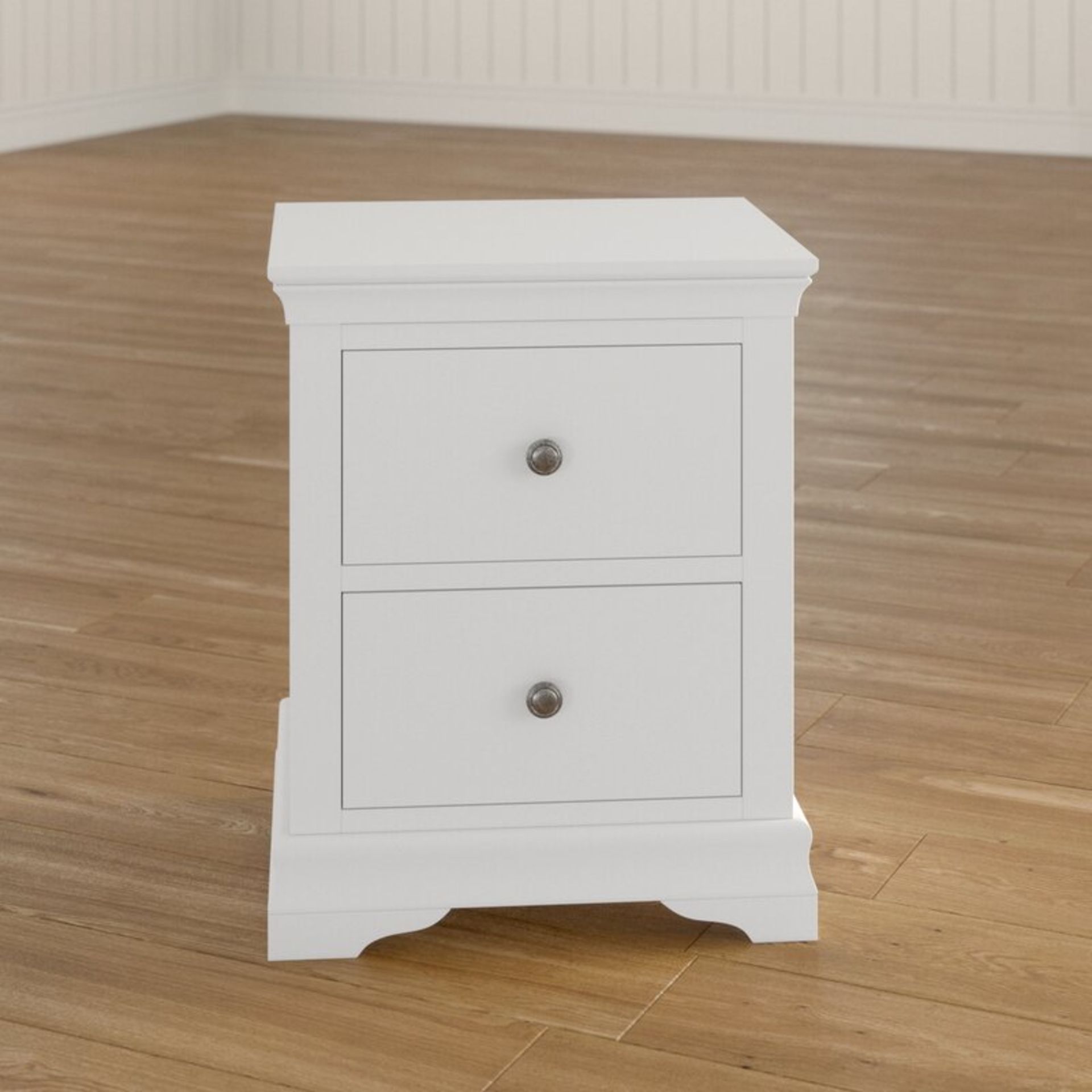 Flora 2 Drawer Bedside Table White - RRP £126.99