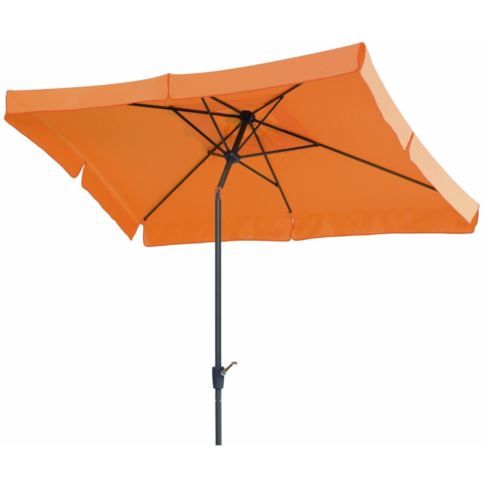 2.7m Rectangular Balcony Parasol In Nutshell Brown (not orange as seen in picture, just shows the de