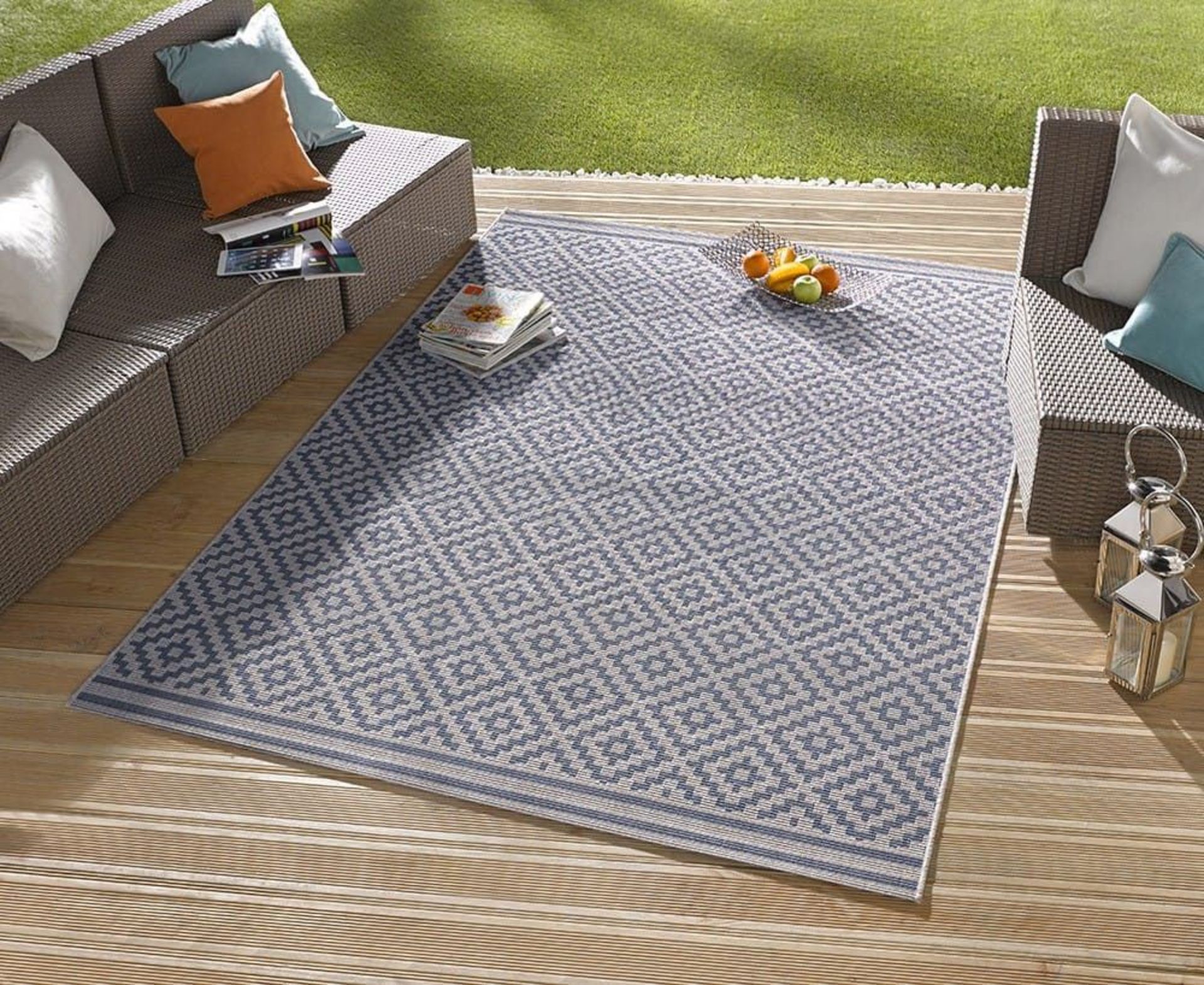 Meadowbrook Flat-Woven Rug Rectangle 80 x 150cm - RRP £39.99