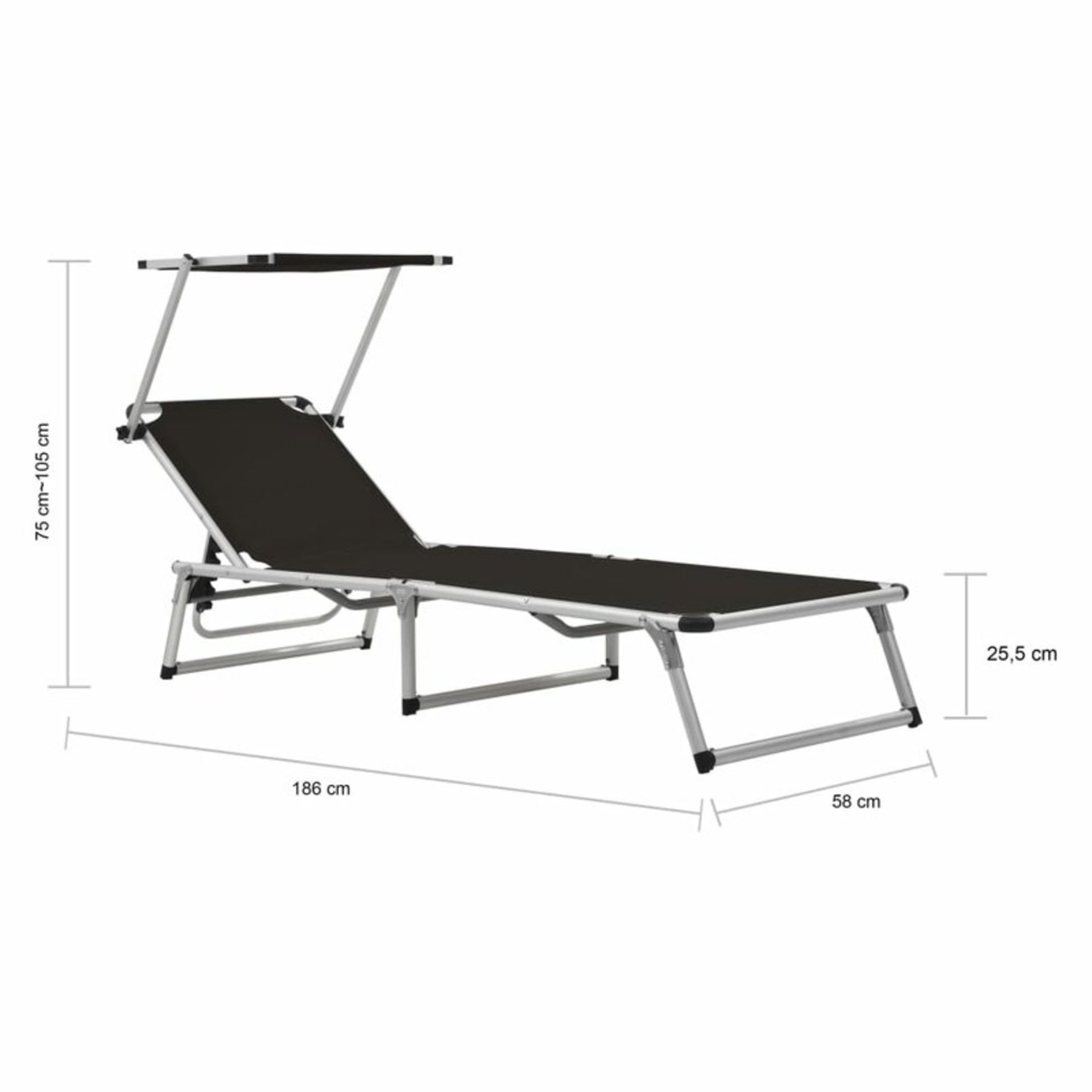 Reclining Sun Lounger - RRP £94.99 - Image 2 of 2