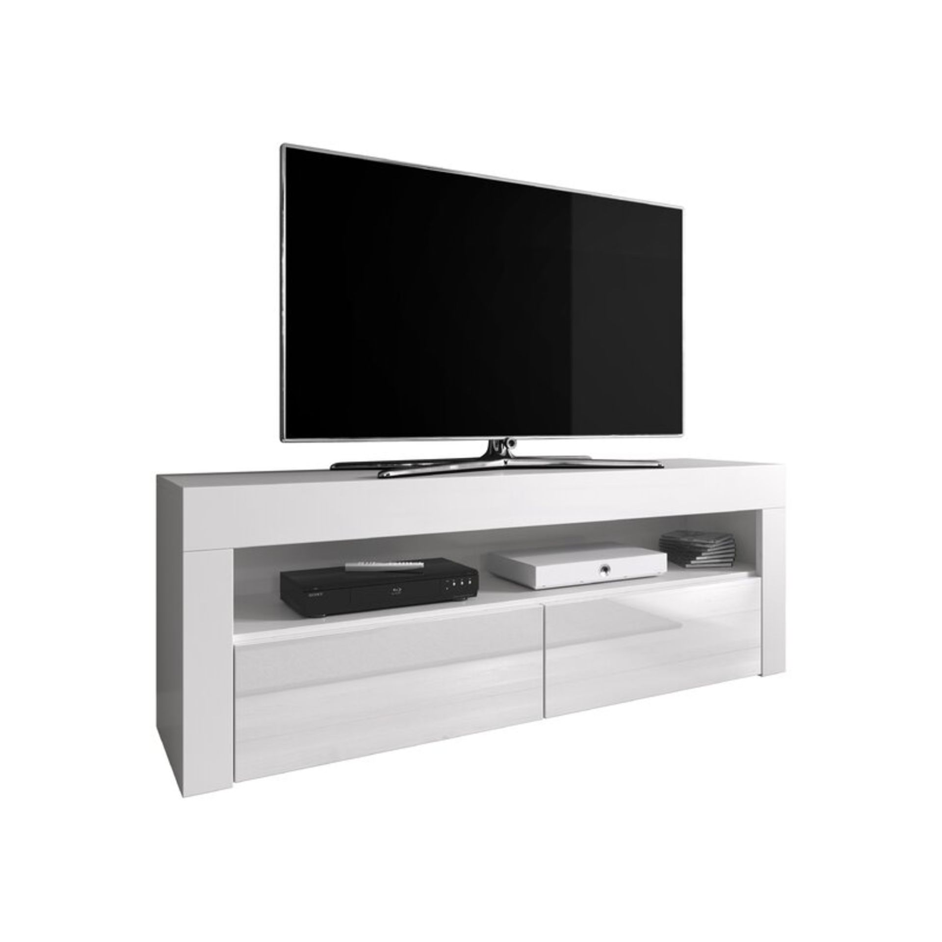 Hutchison TV Stand for TVs up to 55" White - RRP £196.99
