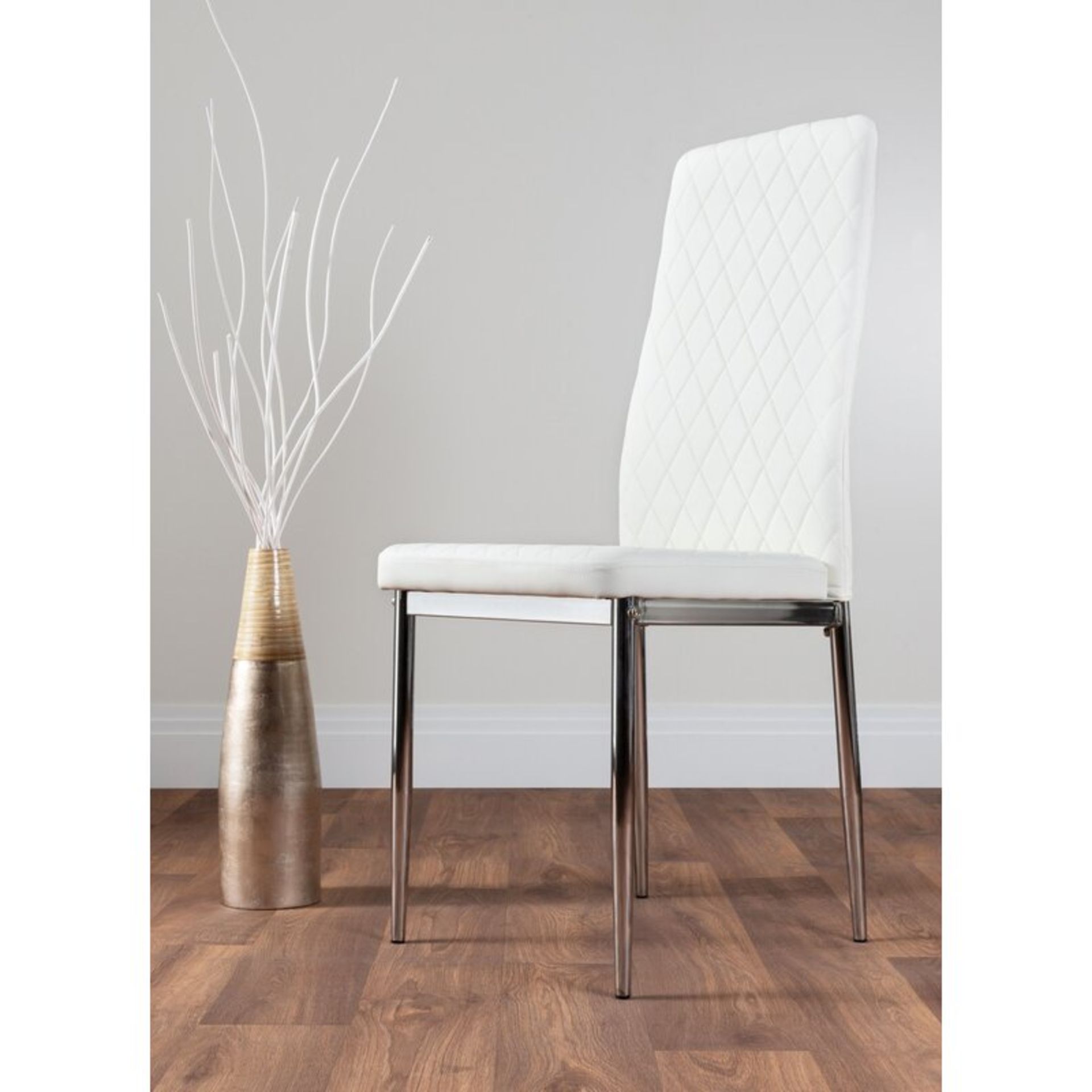 Martha Upholstered Dining Chair White (Set of 4) - RRP £124.99
