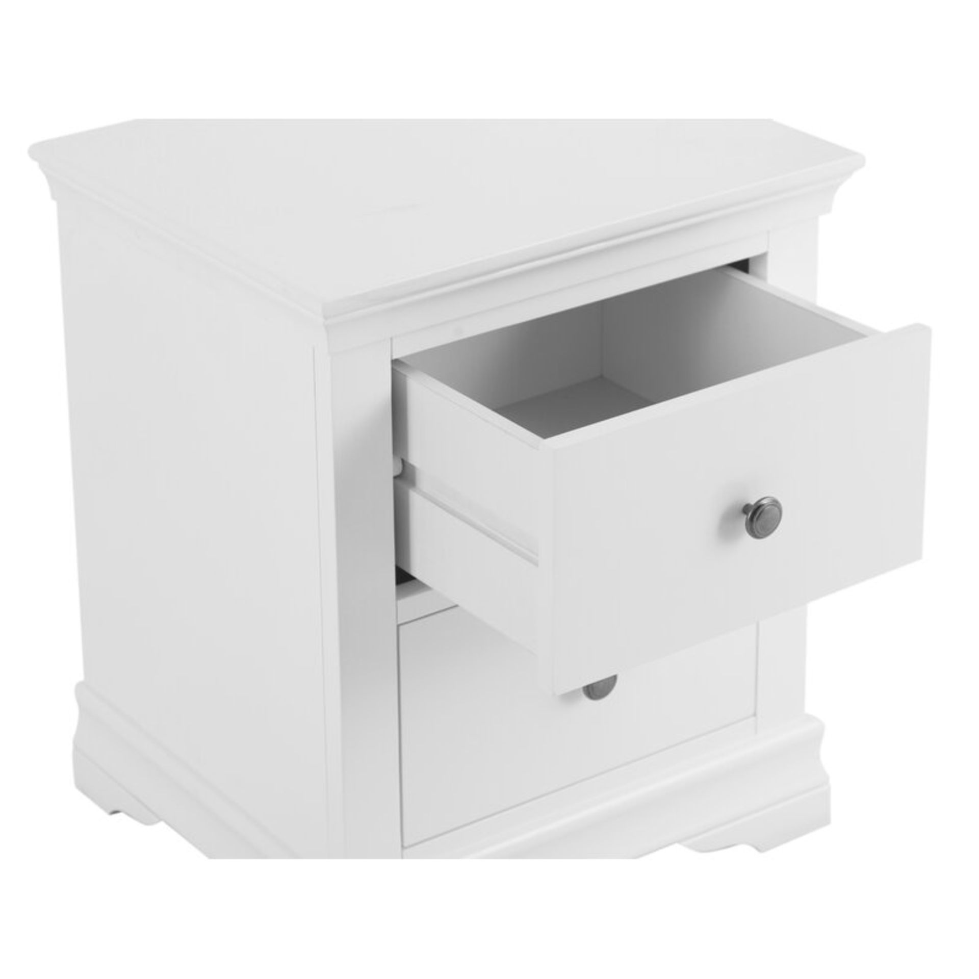 Flora 2 Drawer Bedside Table White - RRP £126.99 - Image 2 of 3