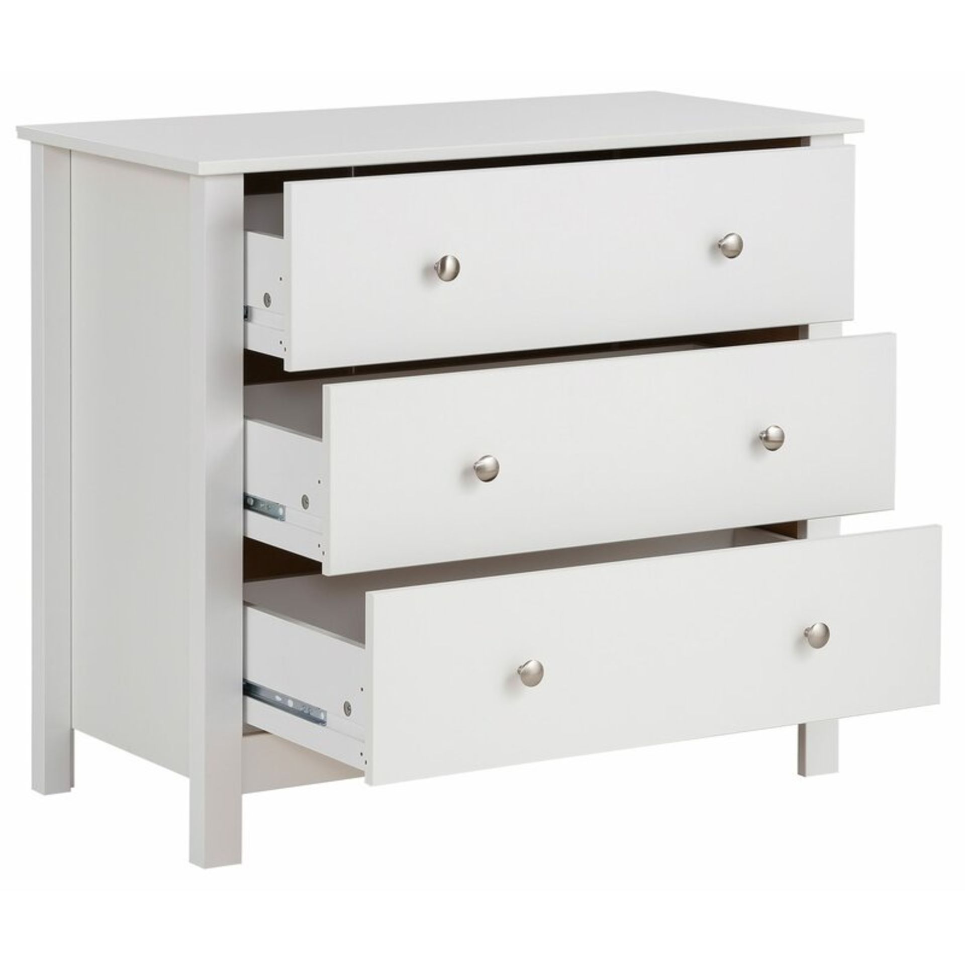 Boswel 3 Drawer Chest Of Drawers White - RRP £139.99