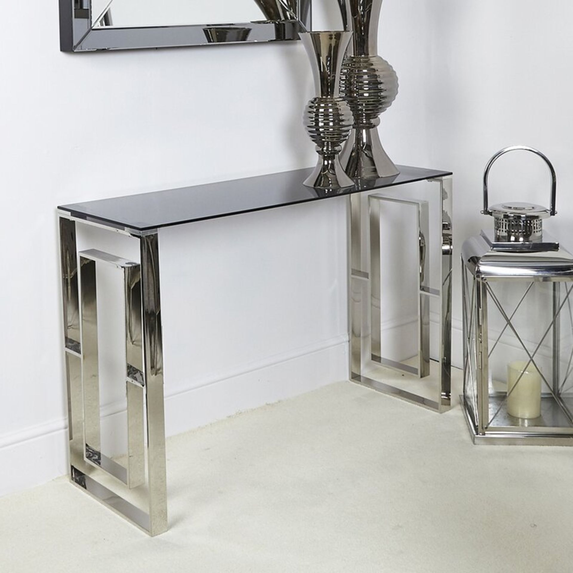 Essen Glass Top Console Table - RRP £156.99 - Image 2 of 3