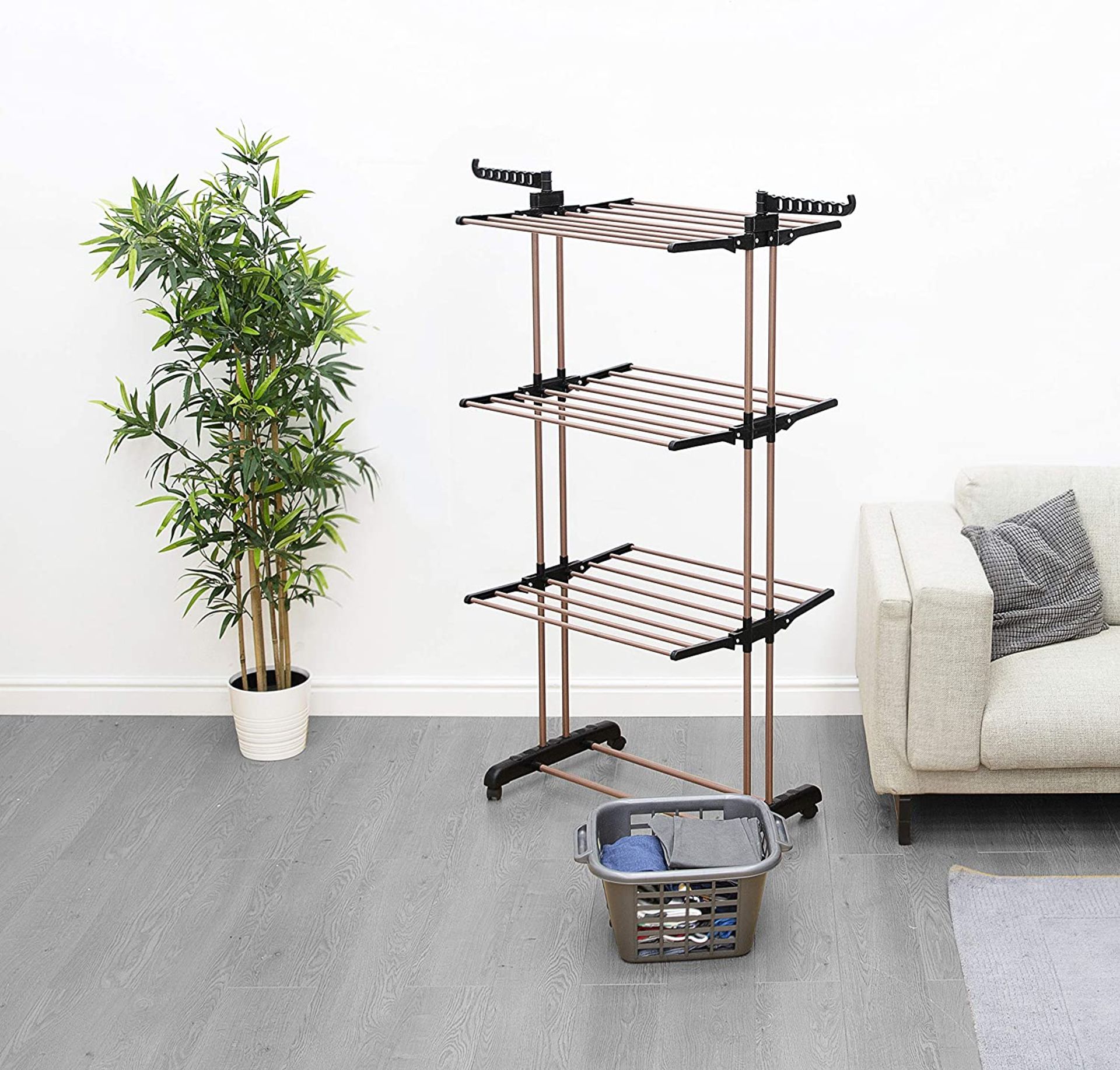 Tower Rose Gold 3 Tier Airer - RRP £34.99 - Image 2 of 2