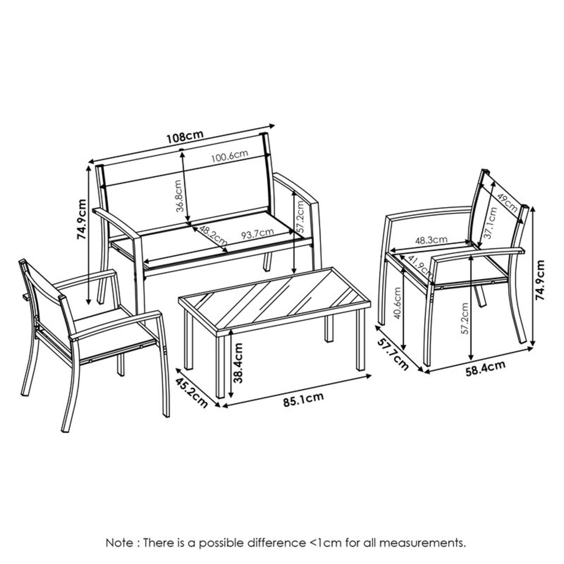 Larocque 4 Seater Sofa Set - RRP £216.99 - Image 3 of 3