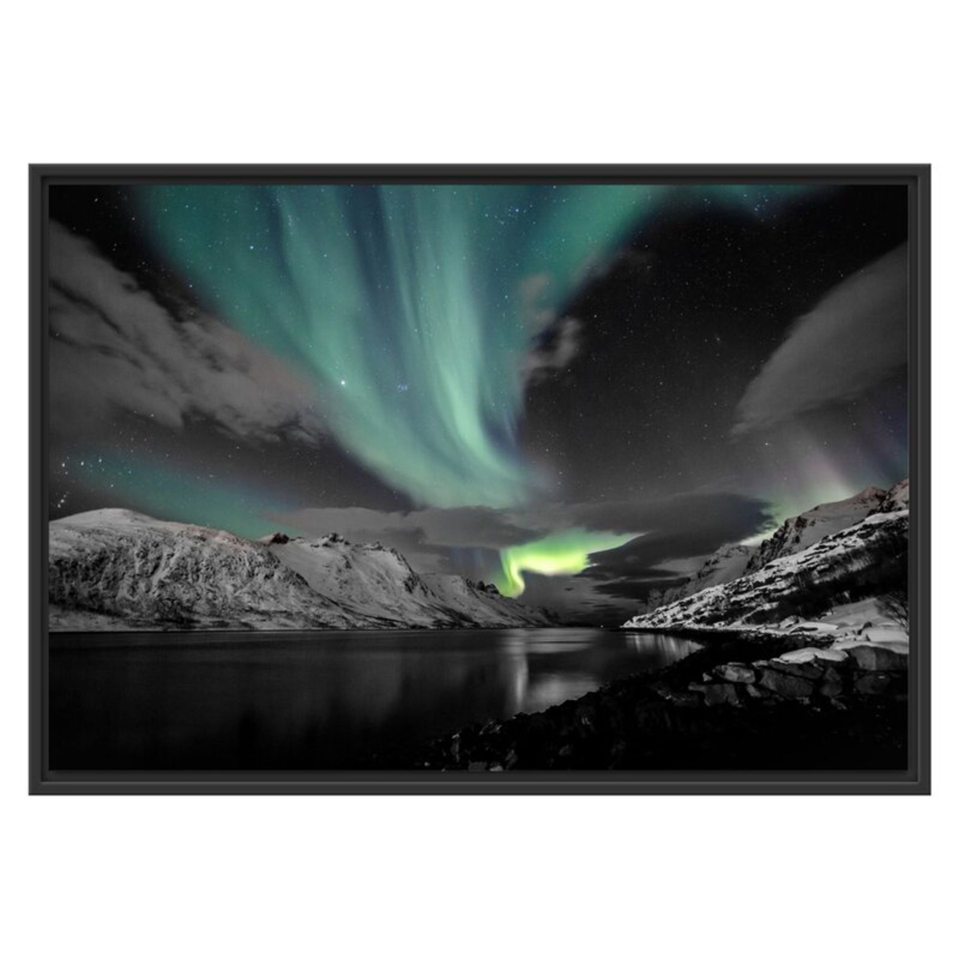 Northern Lights Over Mountains' Framed Photographic Print - RRP £64.99