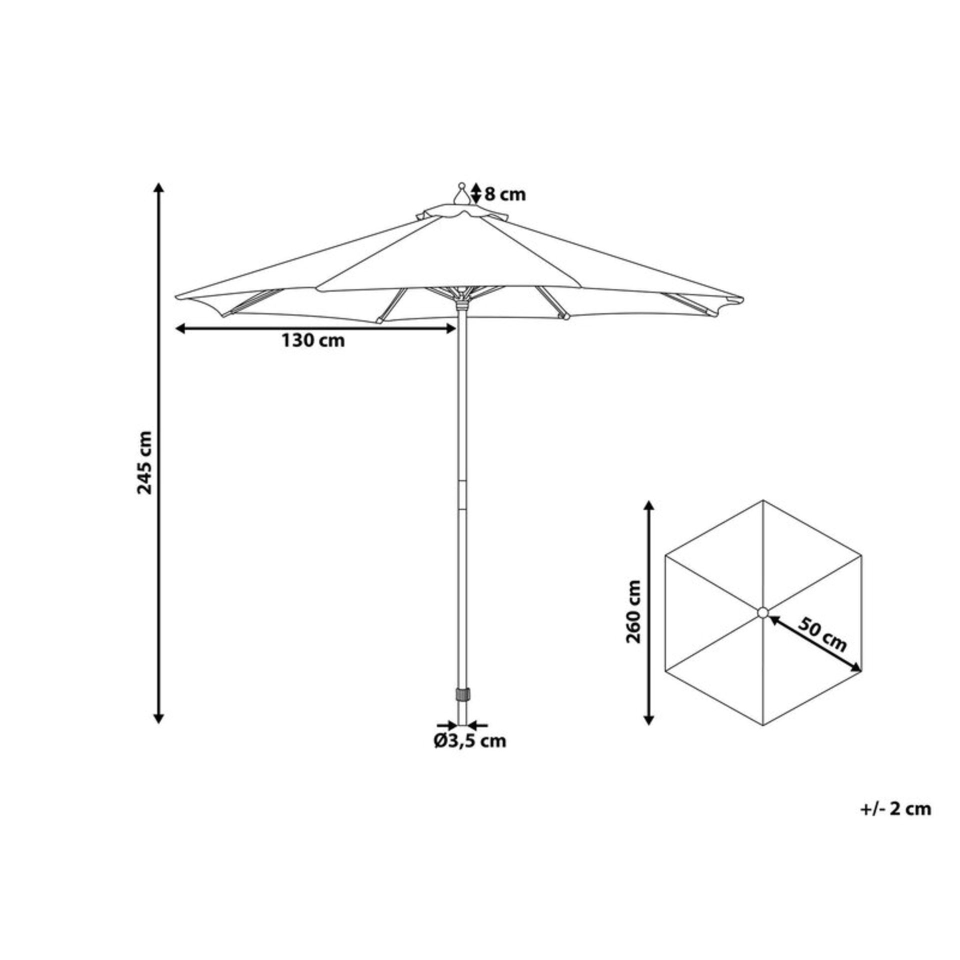 Egbert 2.6m Traditional Parasol (Black and white stripes not brown and cream)- RRP £105.99 - Image 3 of 3