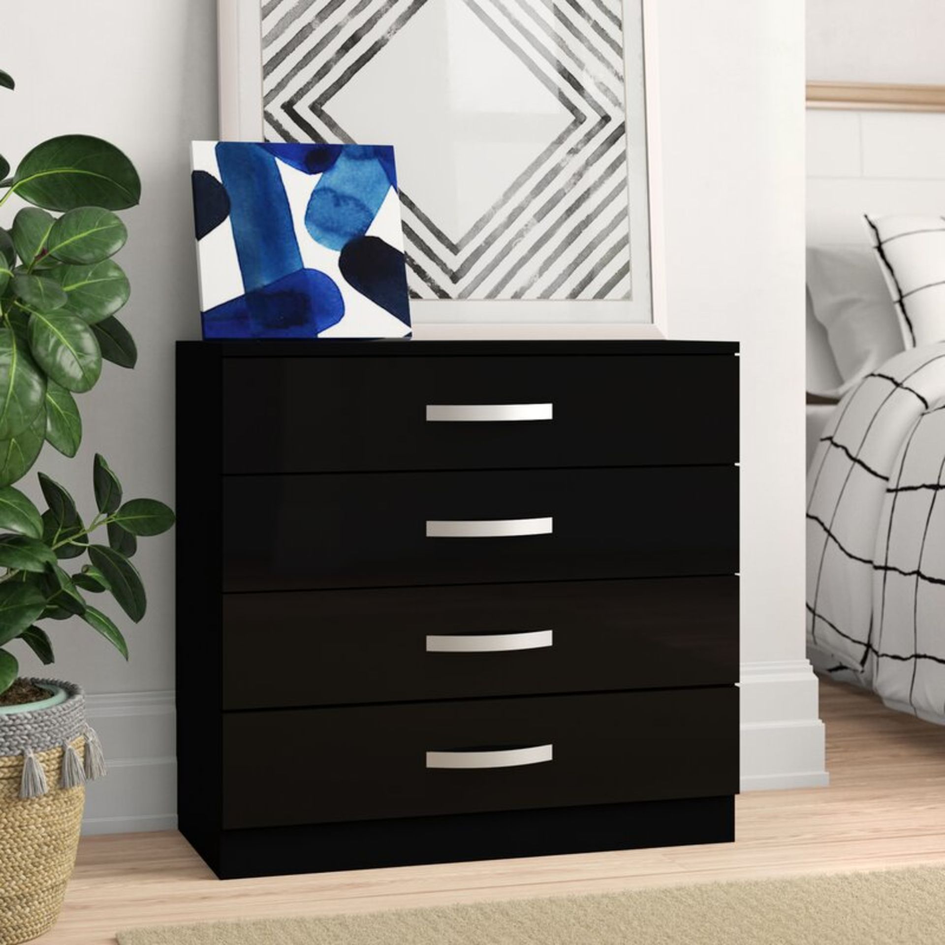Joselyn High Gloss 4 Drawer Chest - RRP 99.99