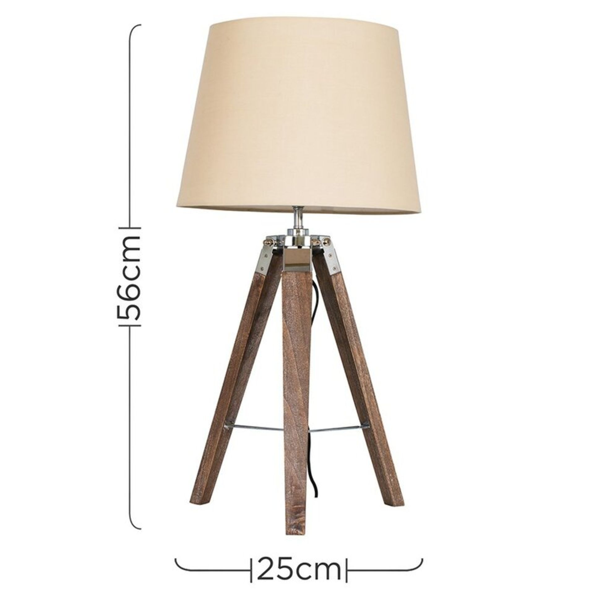 Bella Vista 69cm Tripod Table Lamp Set (Set of 2) - RRP £73.99 - Image 2 of 2