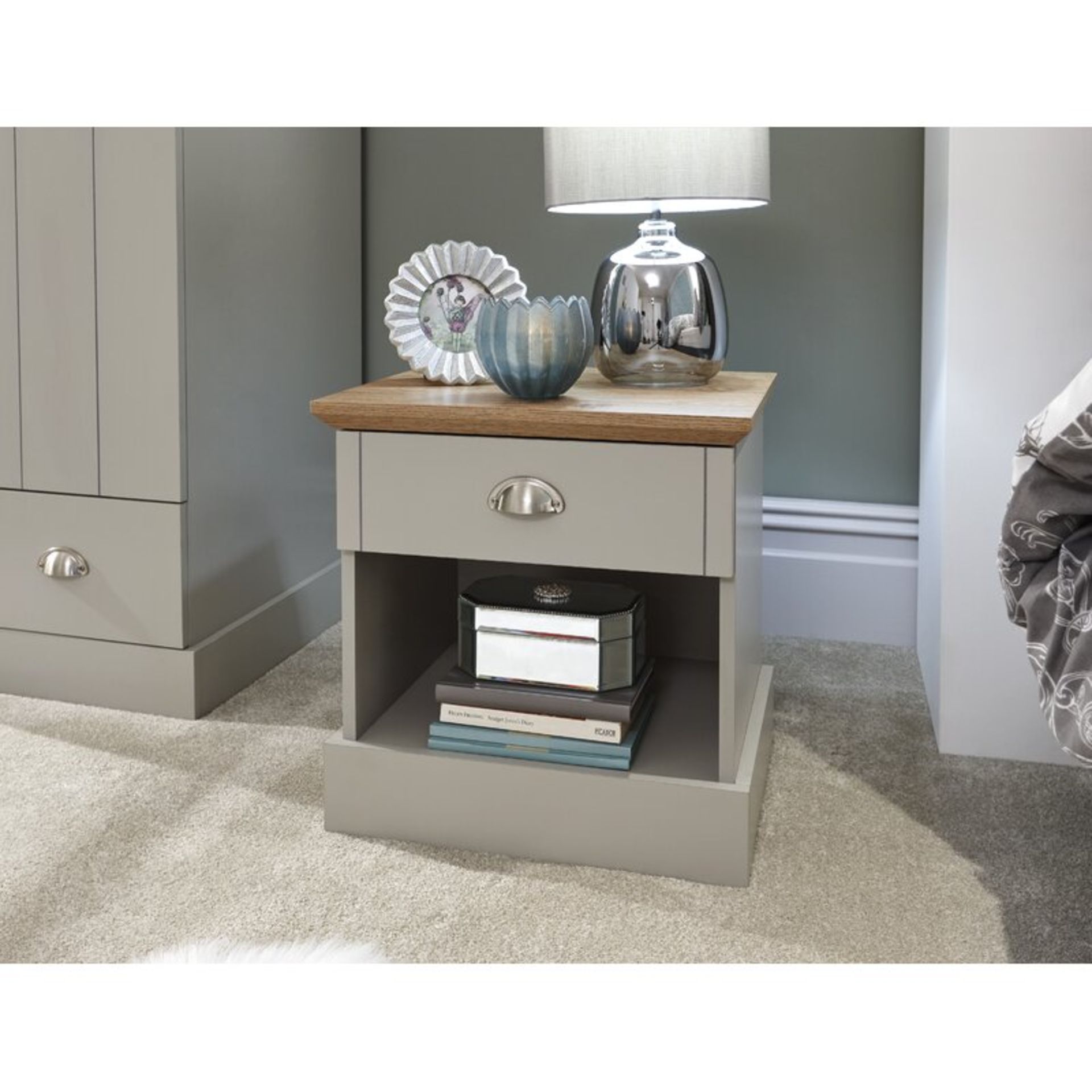 Chapin 1 Drawer Bedside Table - RRP £77.99