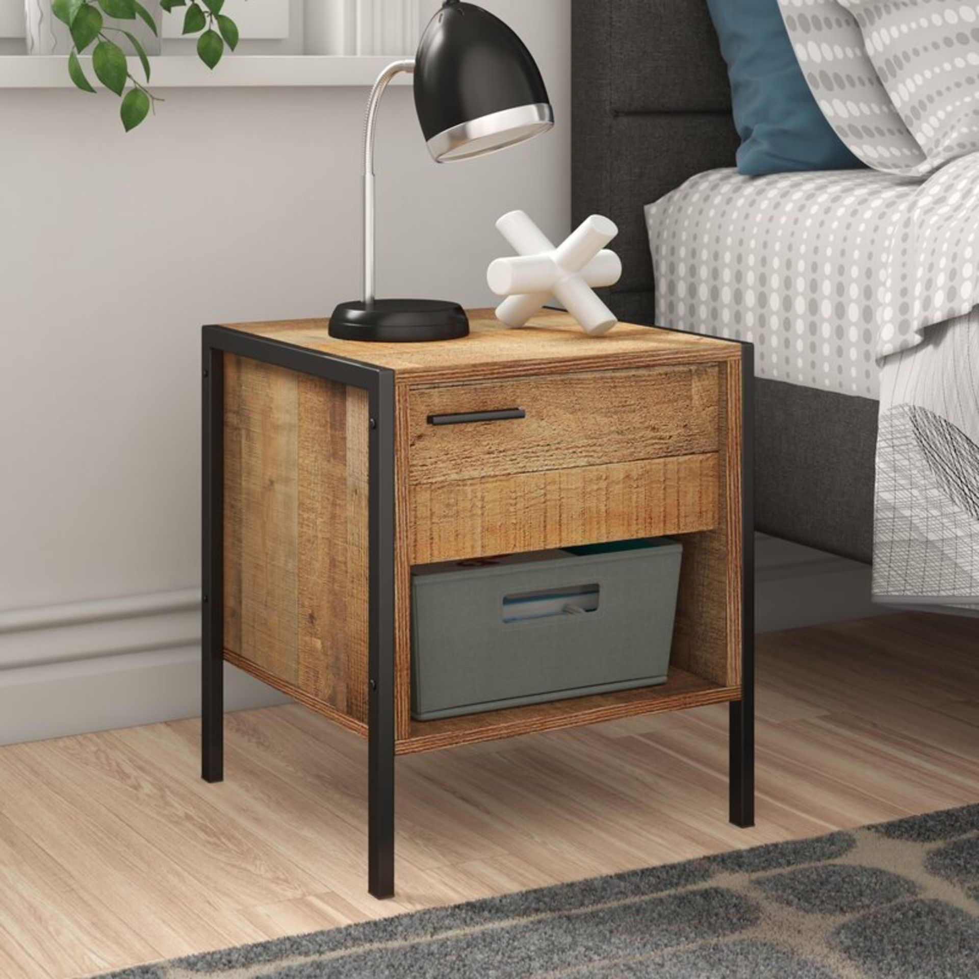 Millstadt 1 Drawer Bedside Table - RRP £58.99