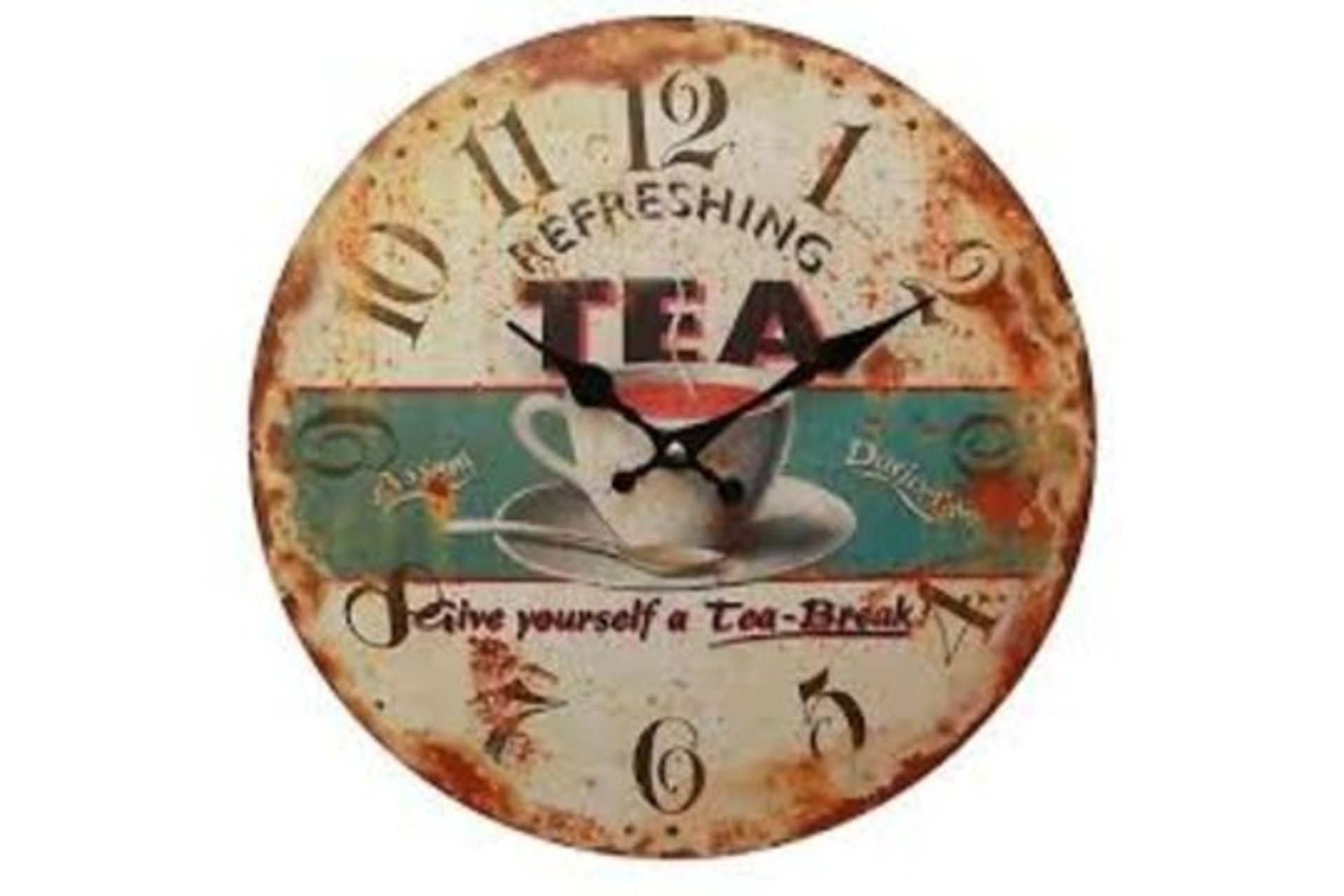 New REFRESHING TEA WALL CLOCK IN ORIGINAL PACKAGAING