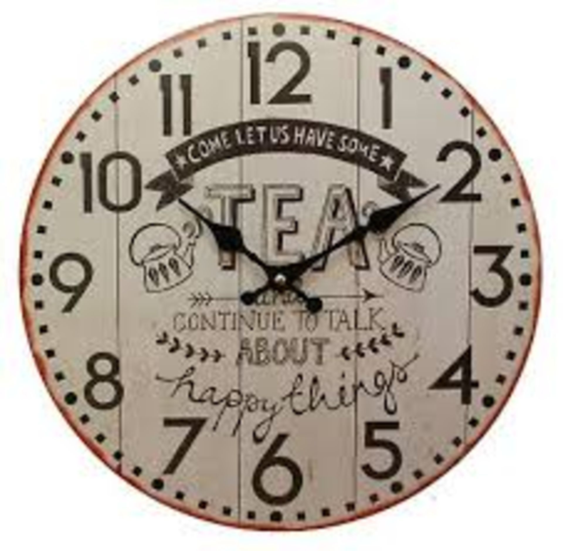 New Let us Have Some Tea Wall Clock in Original Packaging