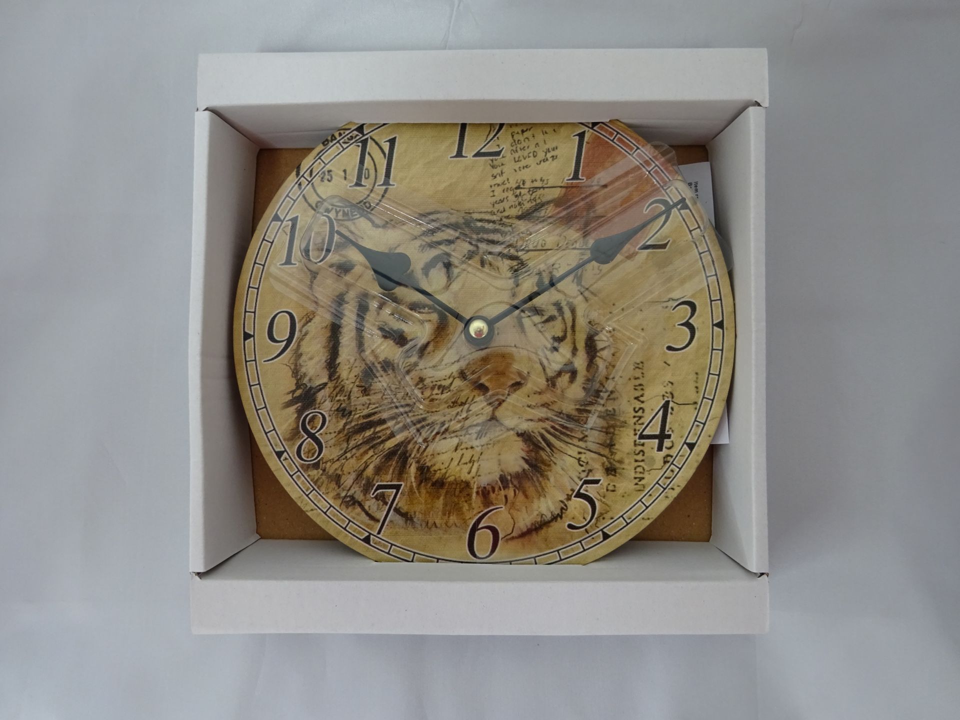 New Tiger Small Wall Clock In Original Packaging