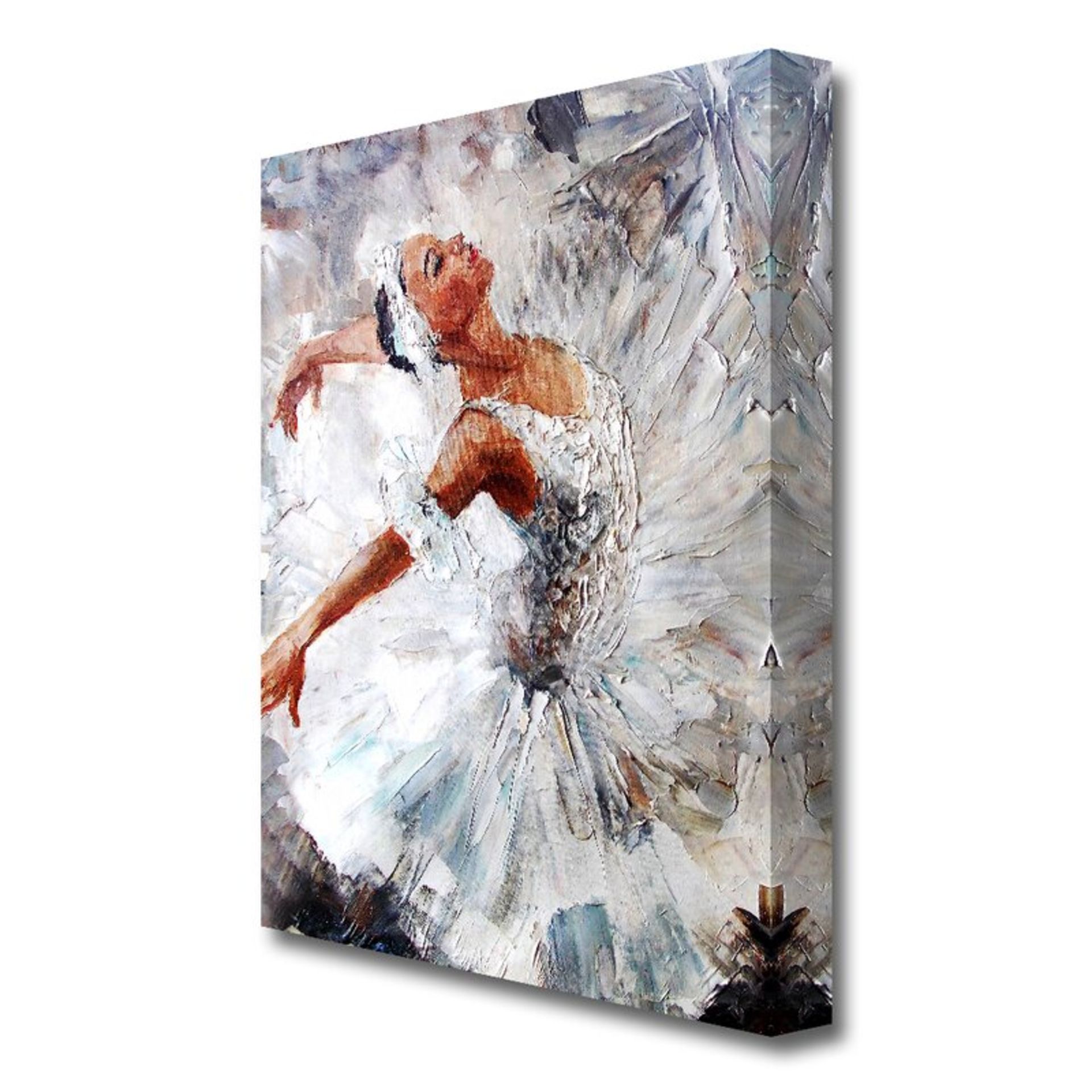 White Ballerina 2 Dance' Painting Print on Canvas - RRP £34.99