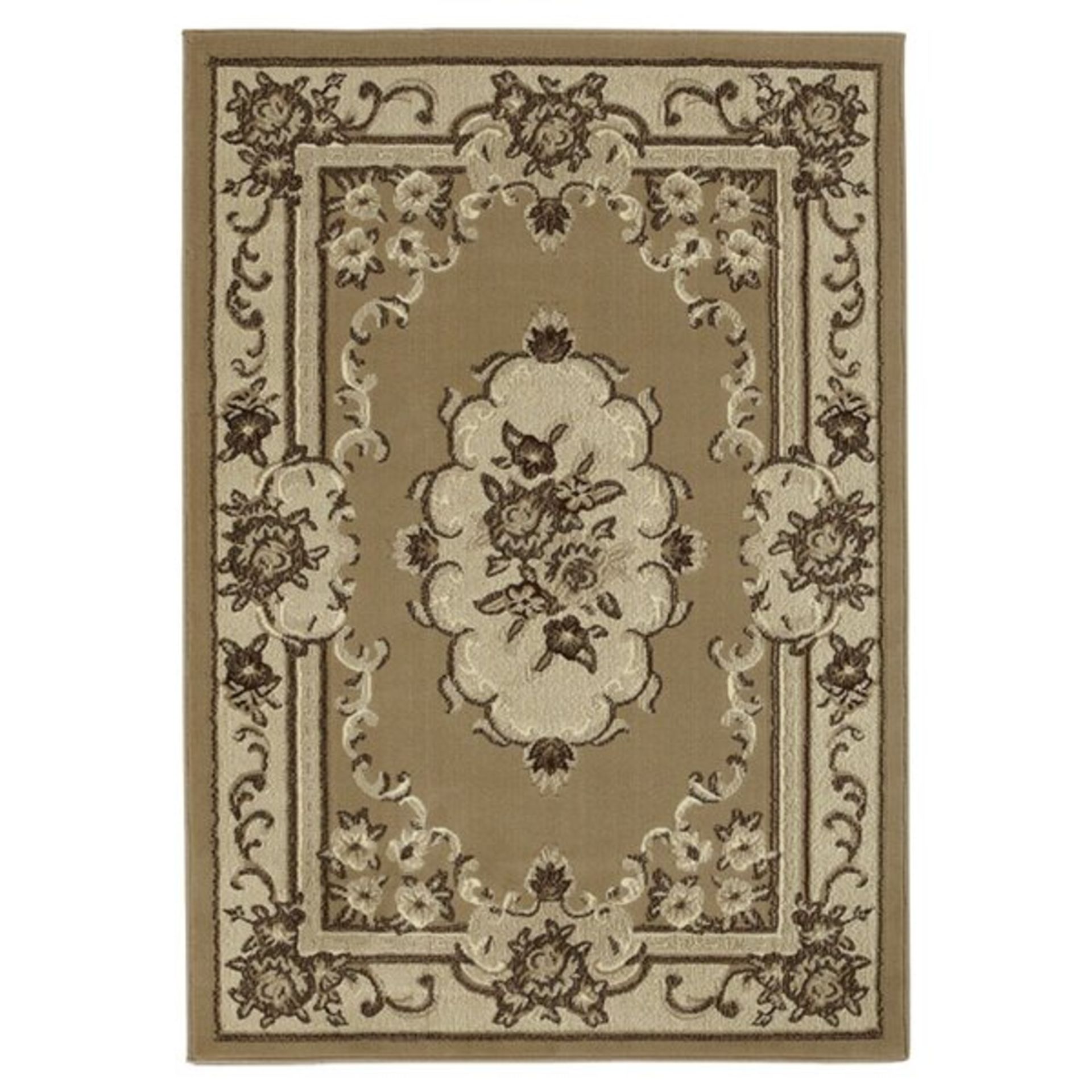 Shaw Beige Area Round Rug Not Square as Picture Shows but Same Pattern - RRP £43.99