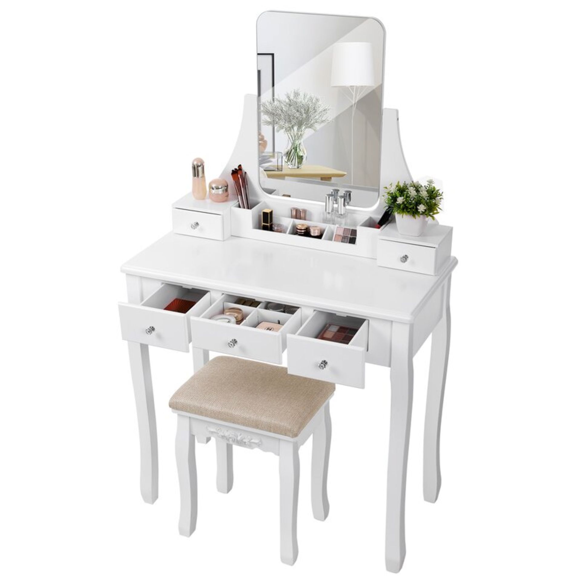Arkin Dressing Table Set with Mirror - RRP £145.99 - Image 2 of 2