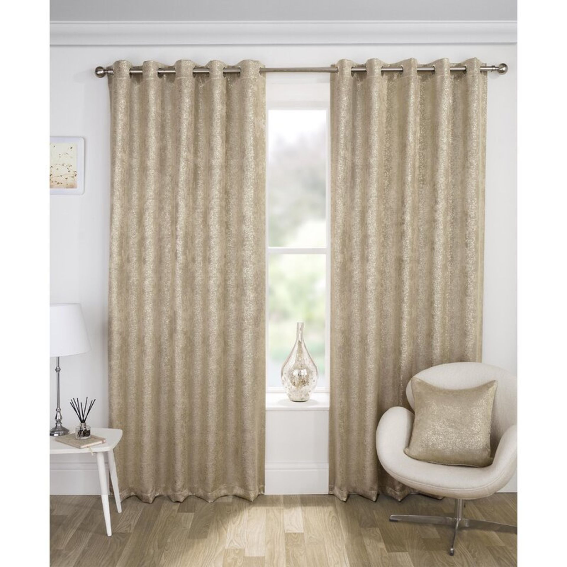 Desiree Eyelet Room Darkening Curtains (Set of 2) - RRP £31.00 - Image 2 of 2