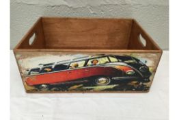 NEW LARGE VW WOODEN STORAGE BOX