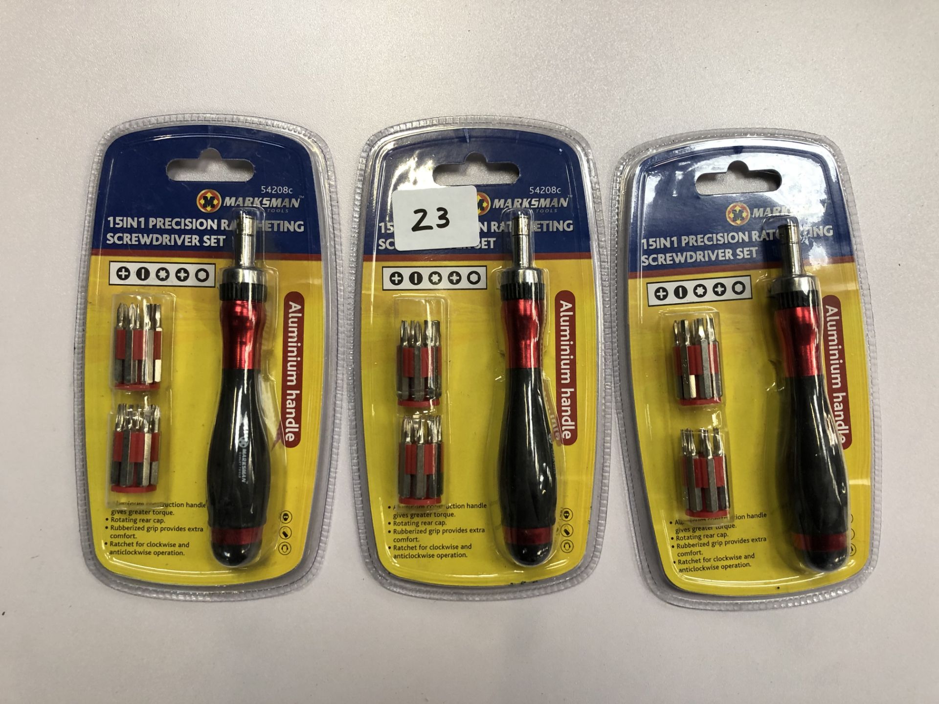 x 3 15 in 1 Precision ratcheting screwdriver set