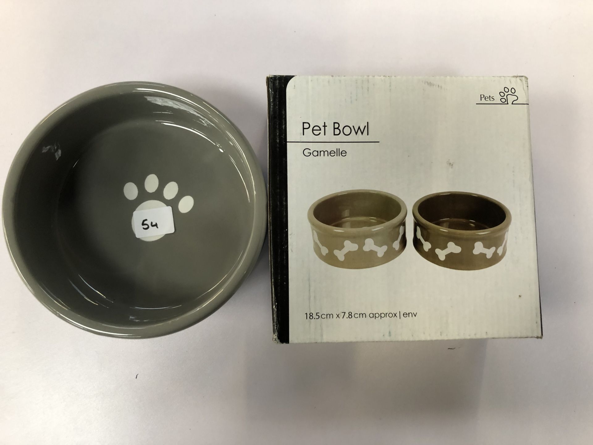 18.5cm Grey pet bowl