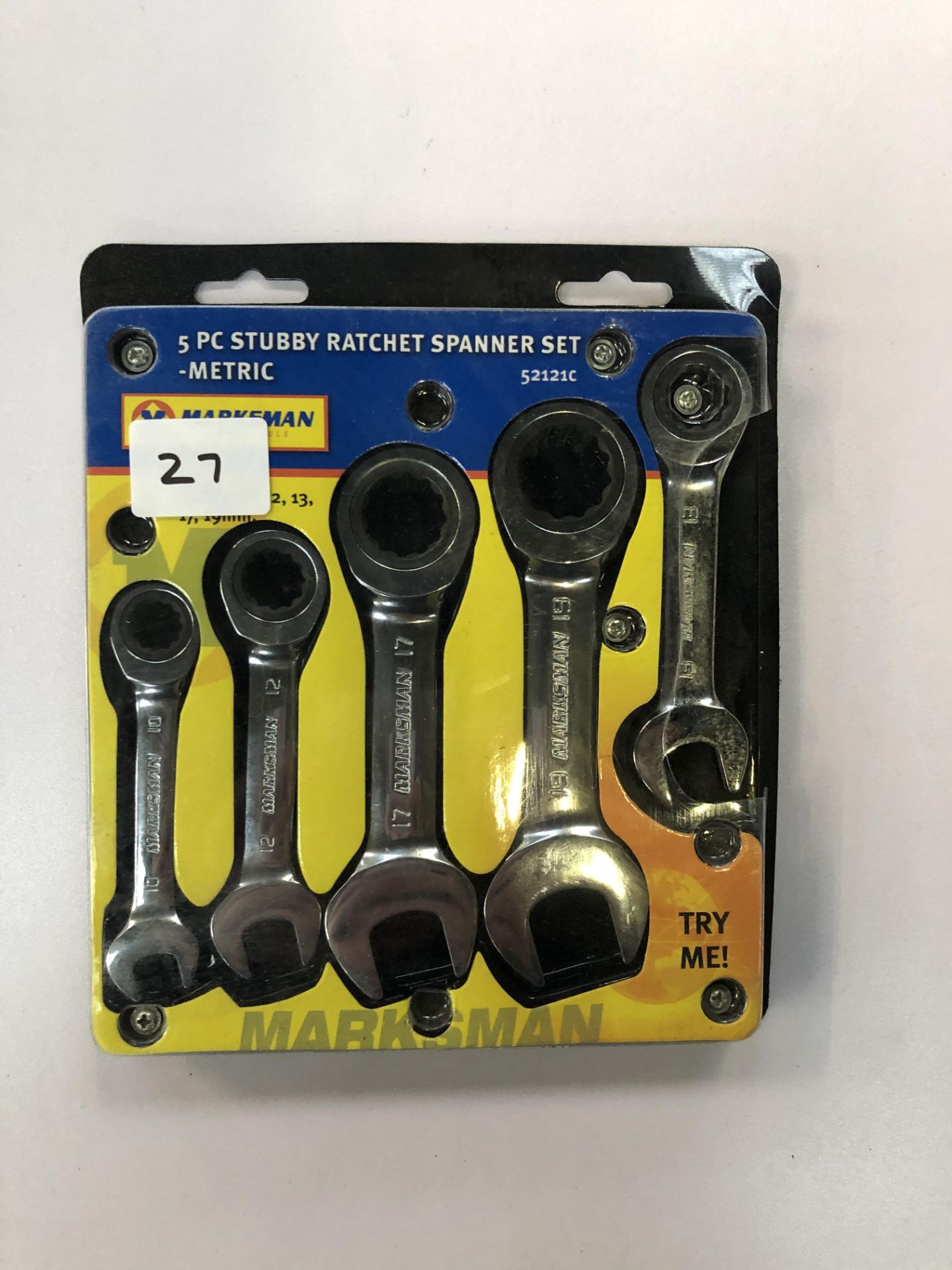 5pc Stubby ratchet spanner set