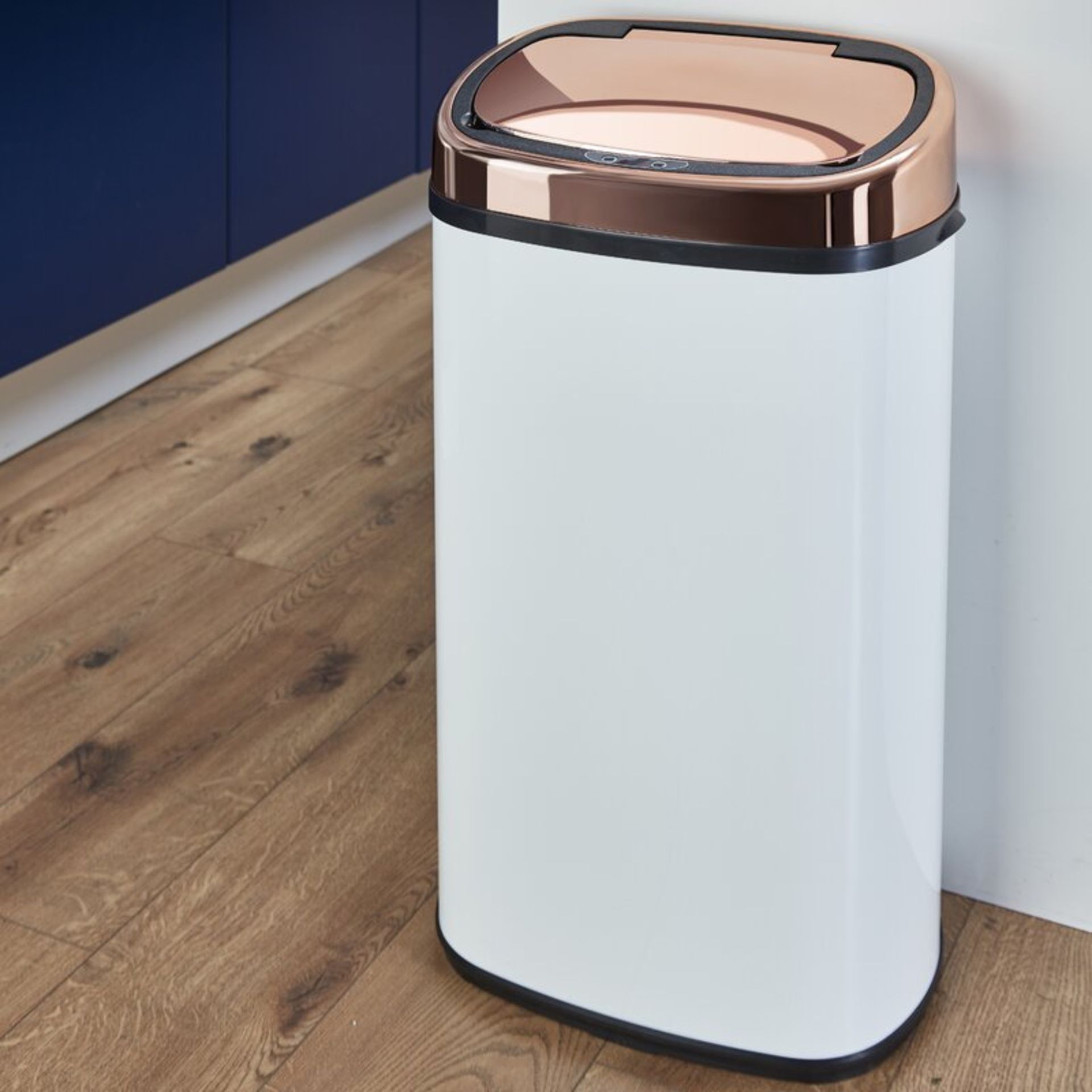 Rosegold Stainless Steel 58 Litre Motion Sensor Rubbish Bin - RRP £149.99