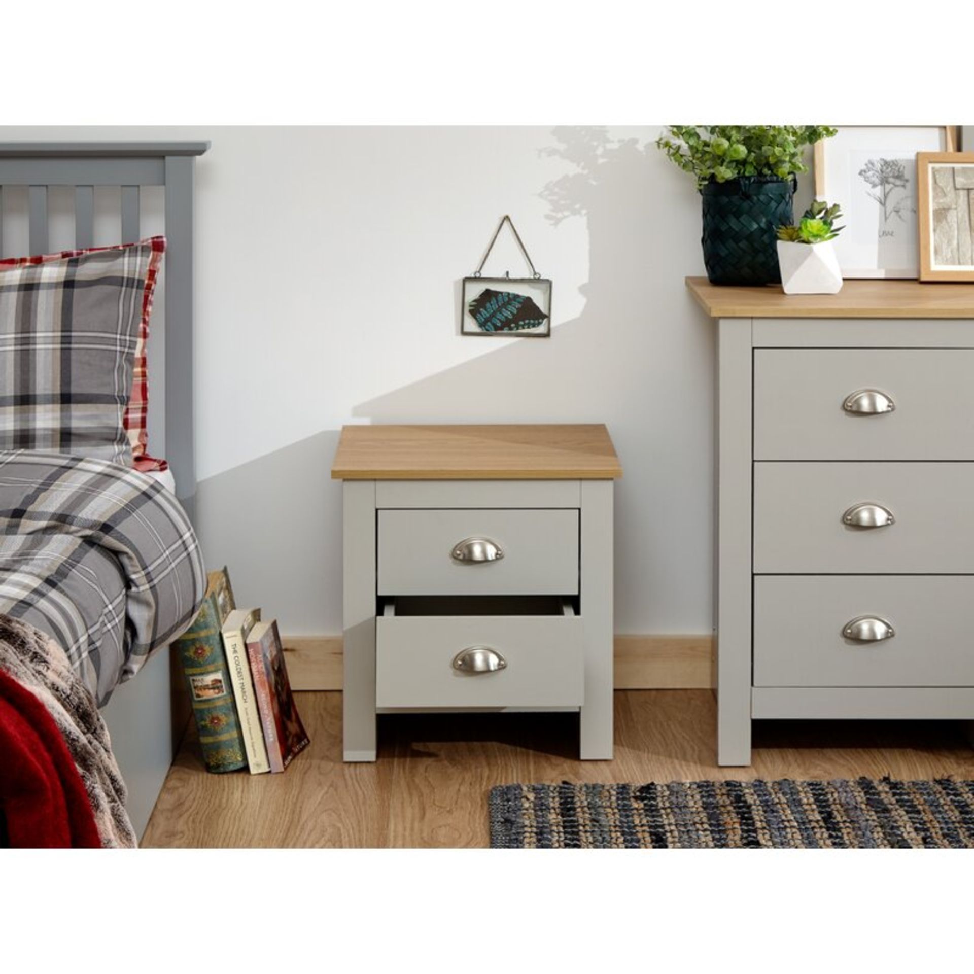 Loretta 2 Drawer Bedside Table - RRP £68.75 - Image 2 of 2