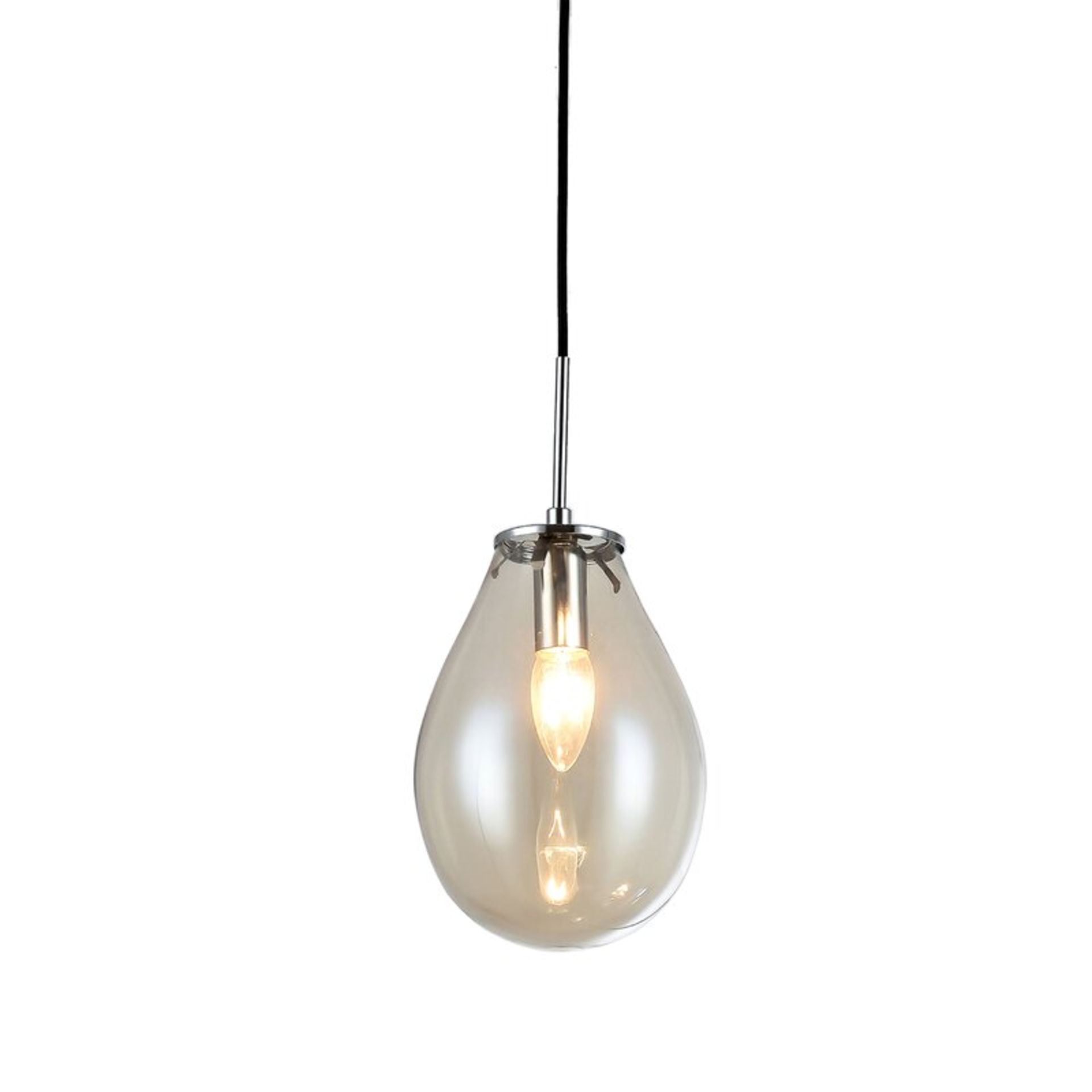 Clear Rieves 1-Light Teardrop Pendant - RRP £62.99