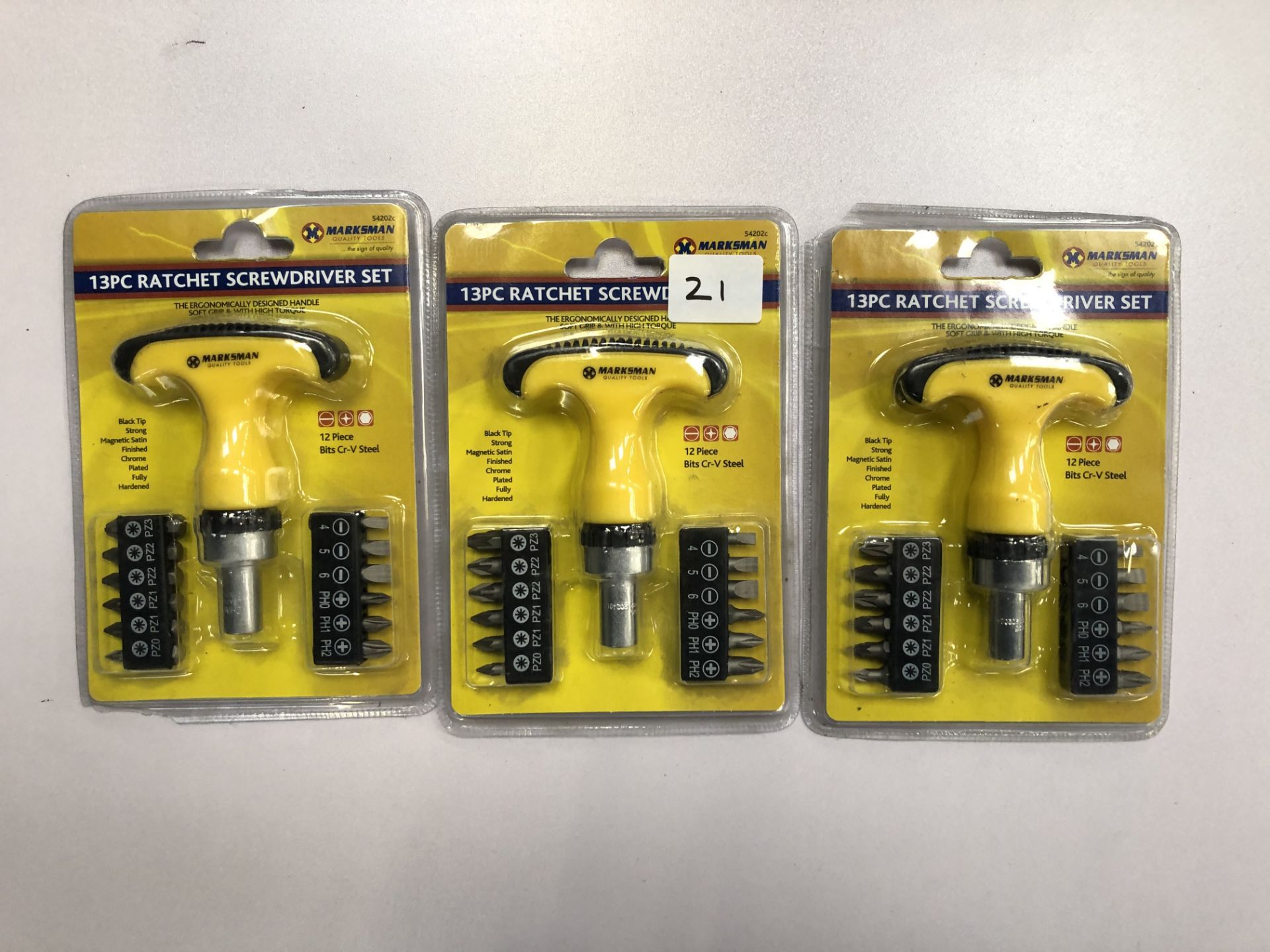x 3 13pc Ratchet screwdriver sets