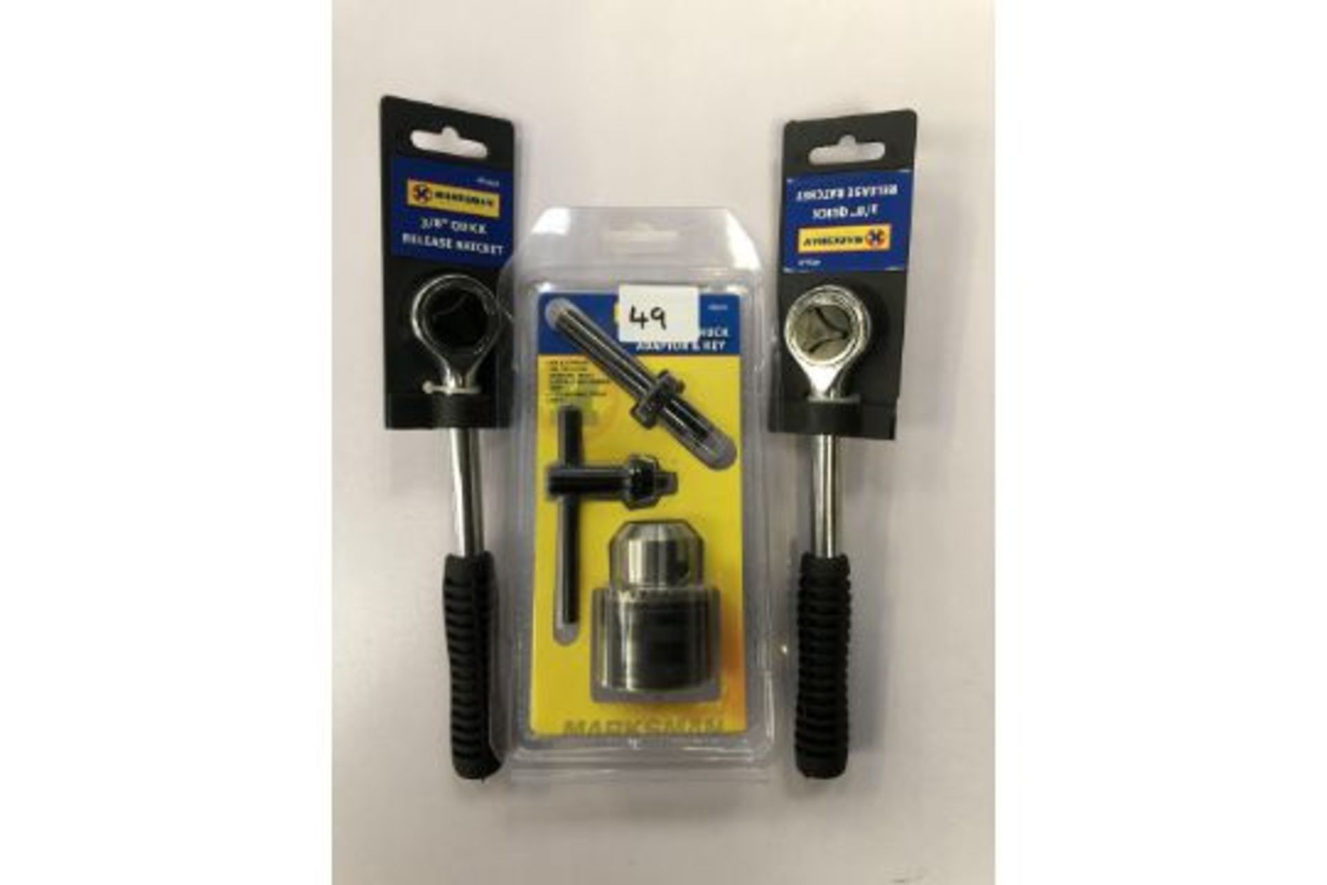 x 2 3/8 Quick release ratchet - 3pc drill chuck & key