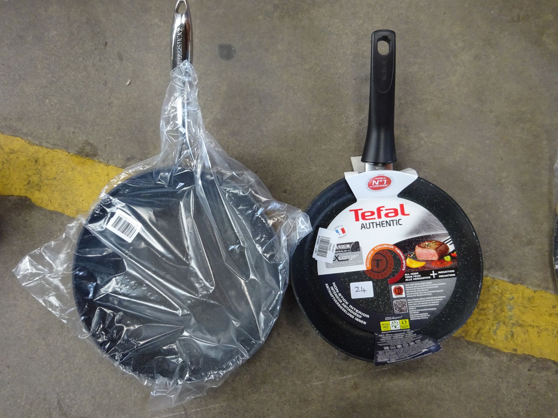 Tefal 24cm frying pan & never stick frying pan