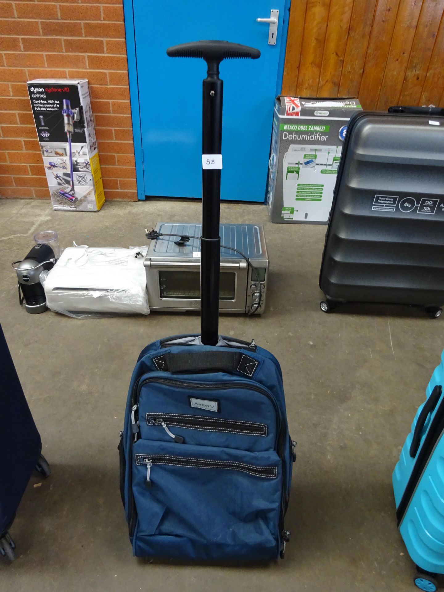 Blue antler suitcase