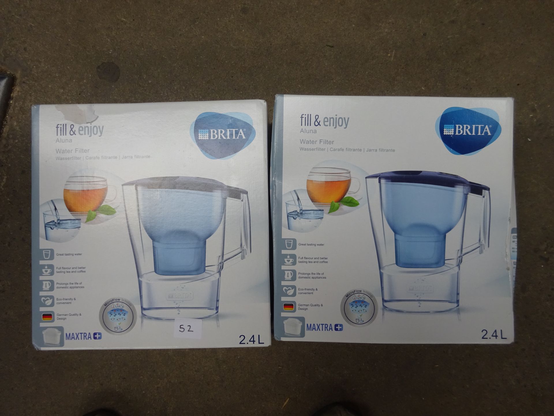 x 2 2.4L Britta water filter jugs - RRP £15.00 each