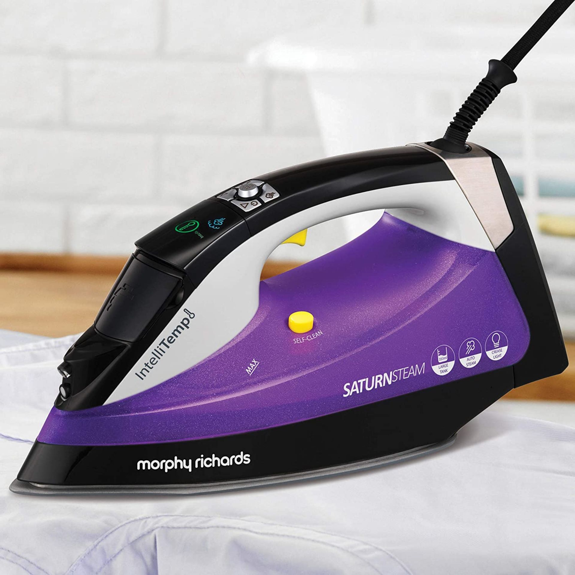 BRAND NEW MORPHY RICHARDS 2400W SATURN STEAM IRON WITH INTELLITEMP, PURPLE