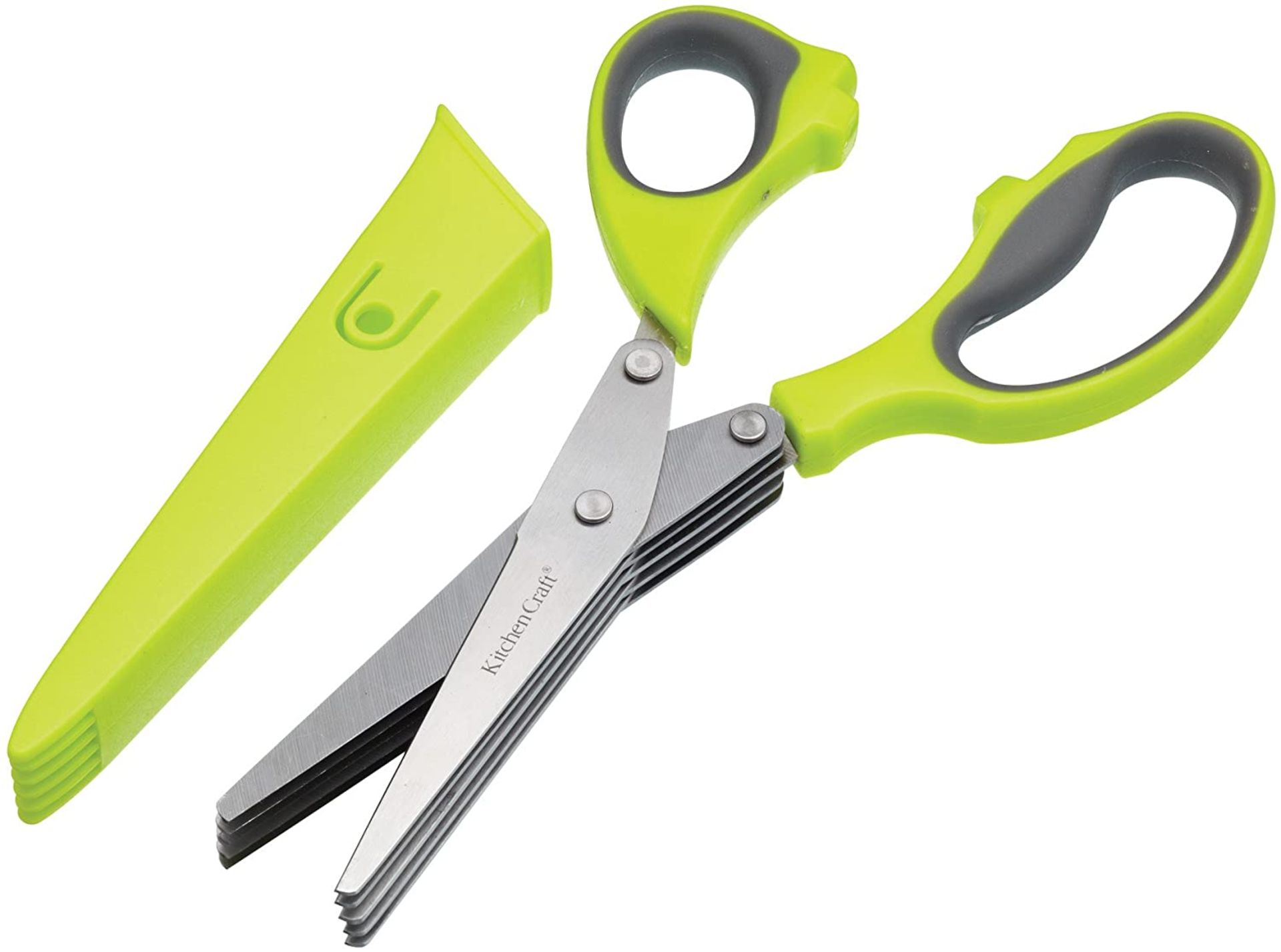 X2 BRAND NEW GARDEN CHEF HERB SCISSORS AND CASE - RRP £7.49 EACH