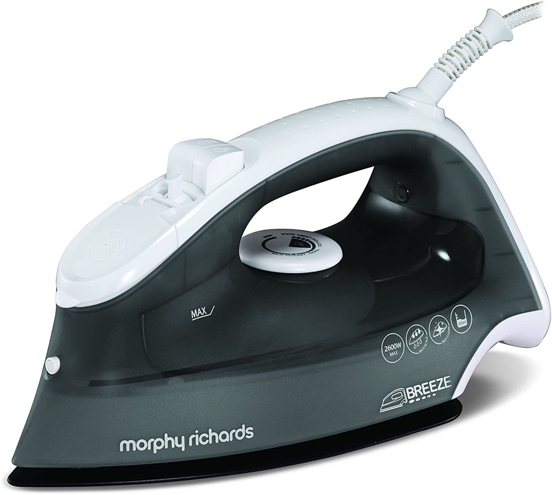 BRAND NEW MORPHY RICHARDS 2600W BLACK & WHITE STEAM IRON