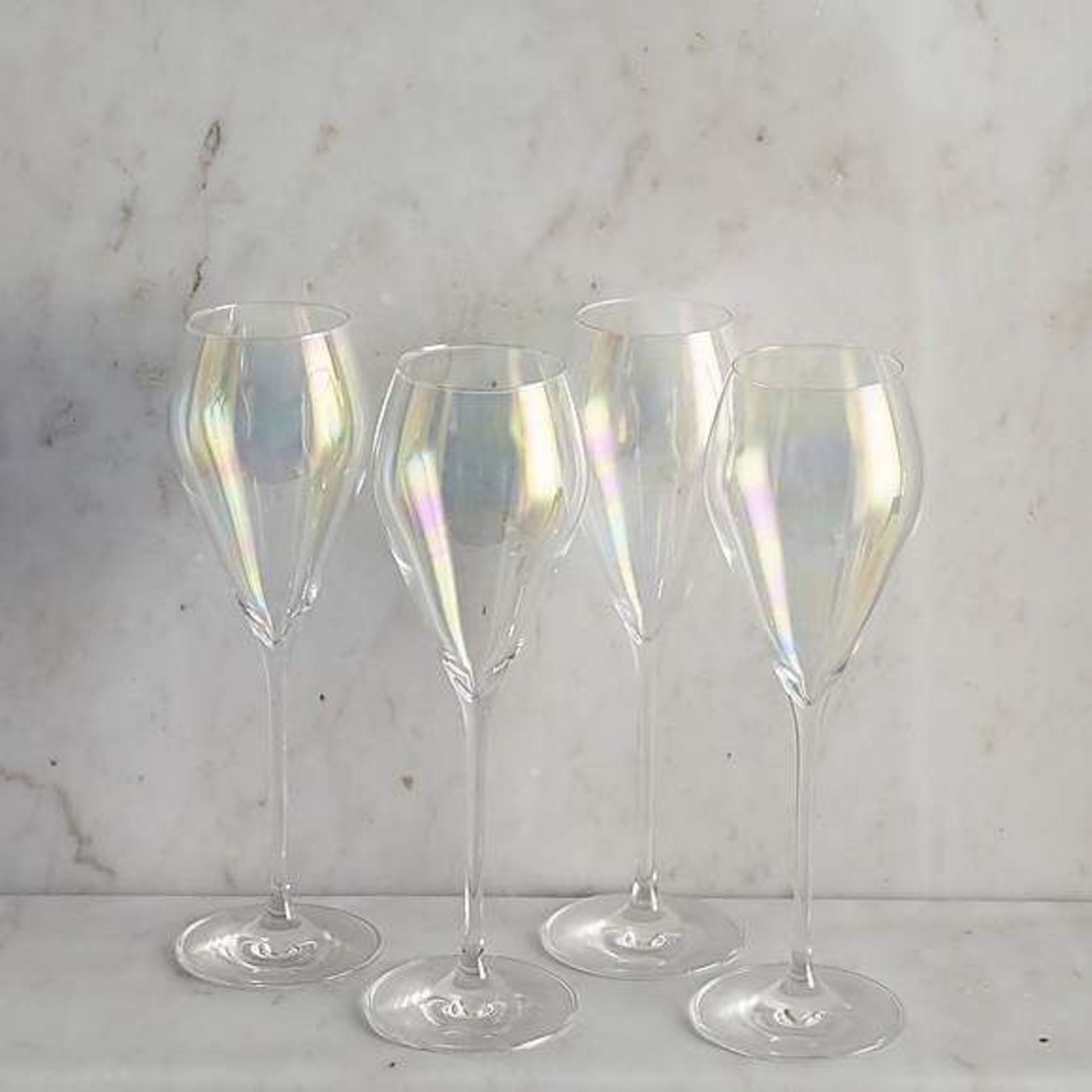 BRAND NEW SET OF 4 DUNELM LUSTRE PROSECCO FLUTE GLASSES - RRP £20. - Image 2 of 2