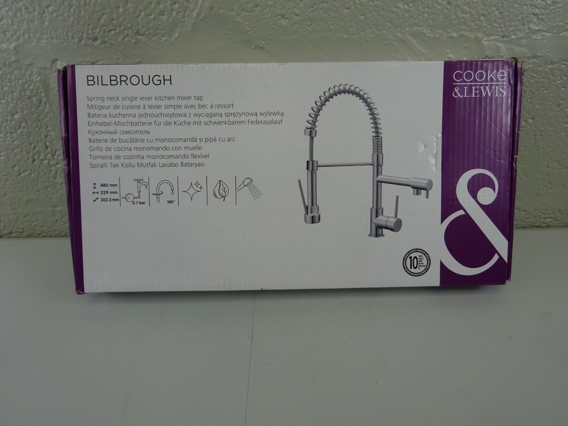 Cook & Lewis Bilborough spring neck single lever kitchen mixer tap RRP £157.00