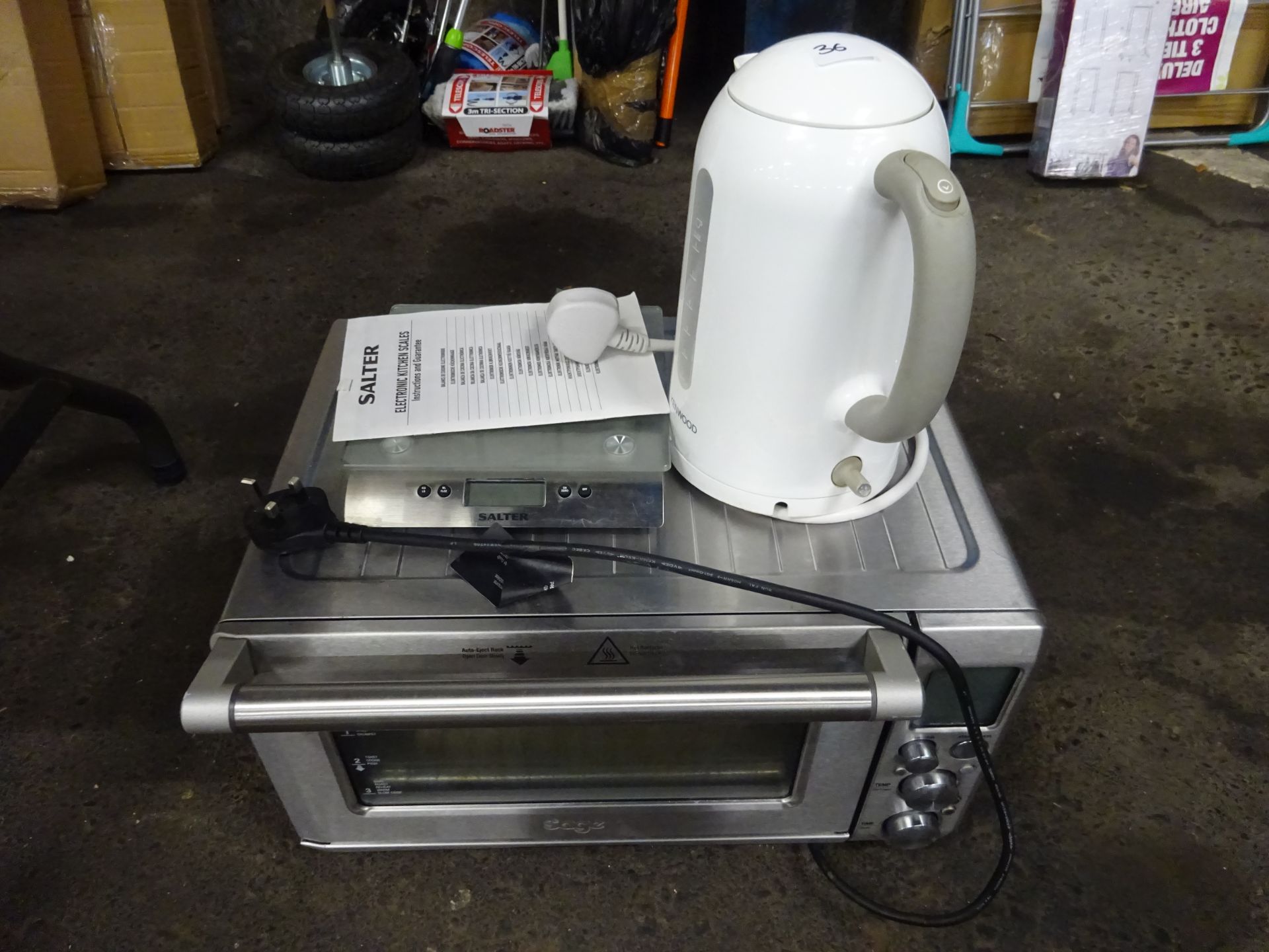 SALTER SCALES, SAGE OVEN & KENWOOD KETTLE